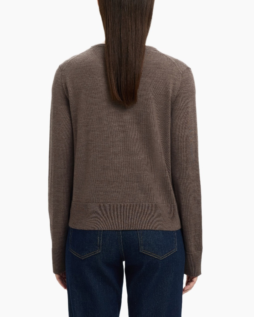 Vest Thea Ls Knit Merino Cardigan Noo Mauve