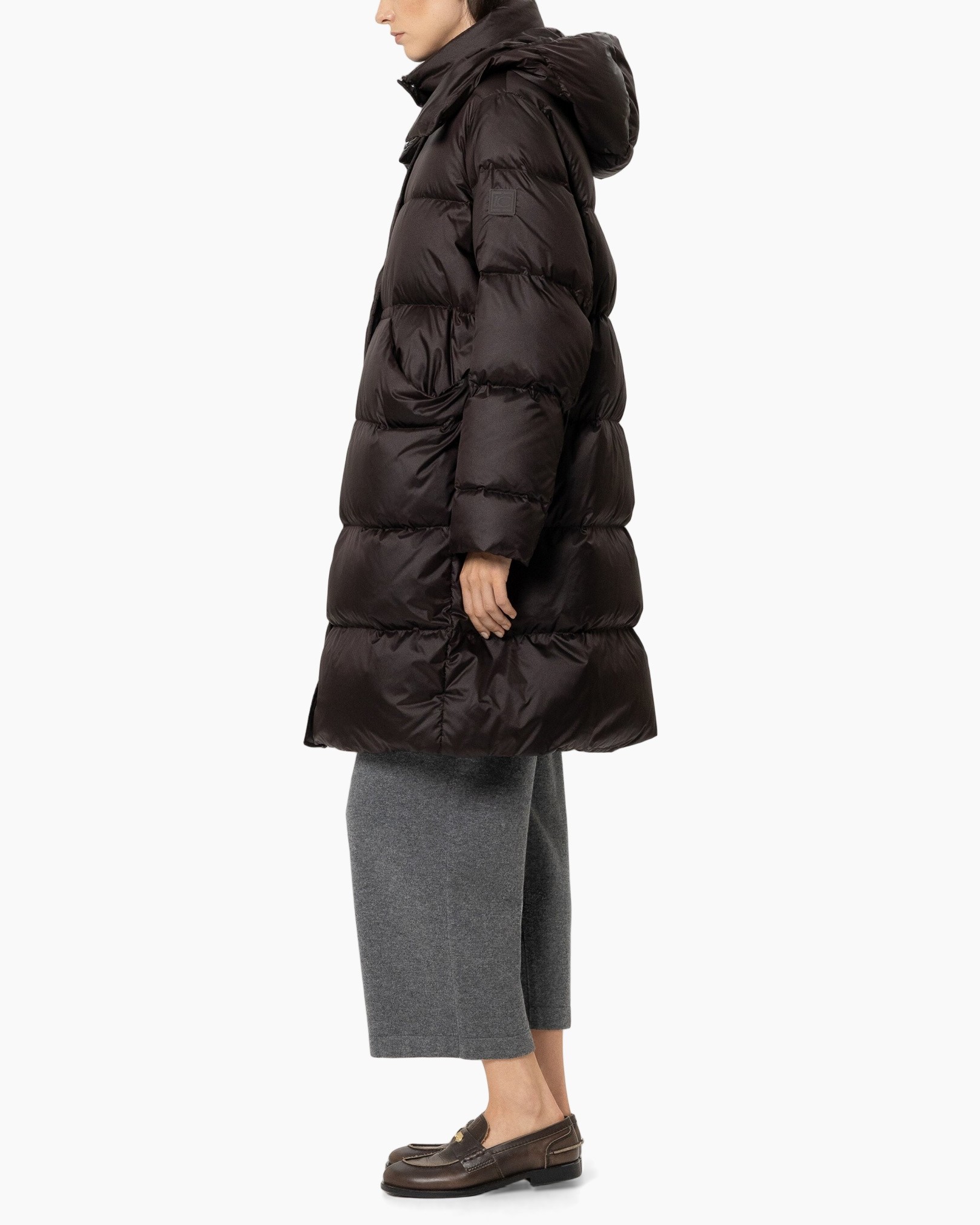 donsjas, puffer, lange jas, vacht sjaal, broek