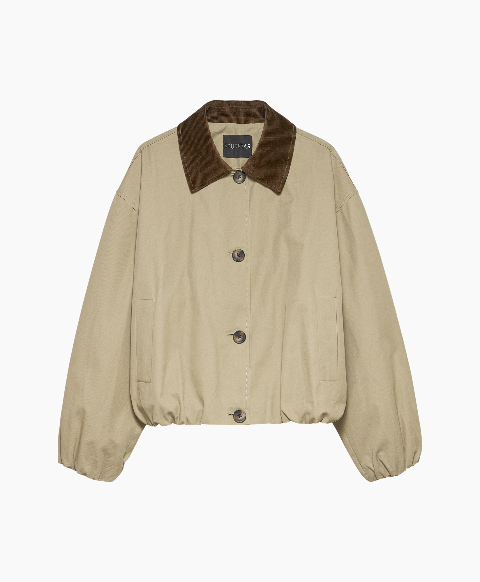 Jas, Lange mouwen, Shirt, Kaki