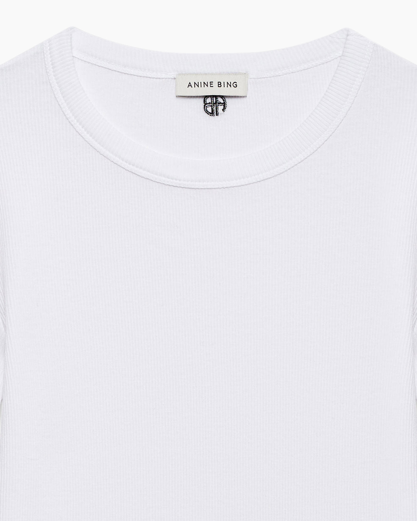 t-shirt, wit, cruise-nek, katoen, effen