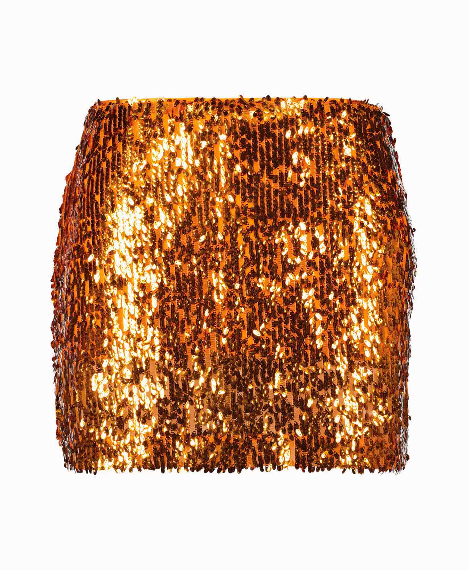 Minirok Sequins Mini Oranje