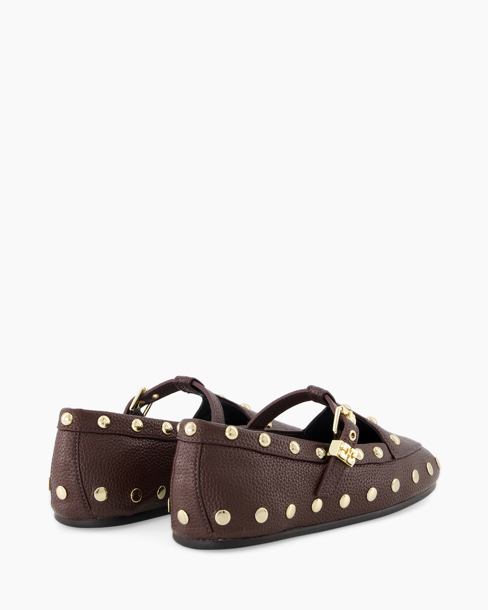 moccasins, donkergroen?, brown, leer, studs