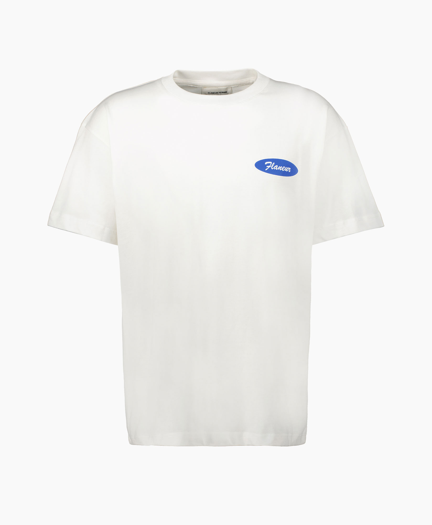 Flaneur Homme T-shirt Korte Mouw Vintage Logo T-sh Wit
