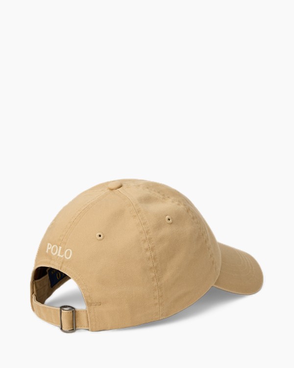 Baseballpet, Katoentwill, Lichtbruin, Gebogen klep, Geborduurd logo
