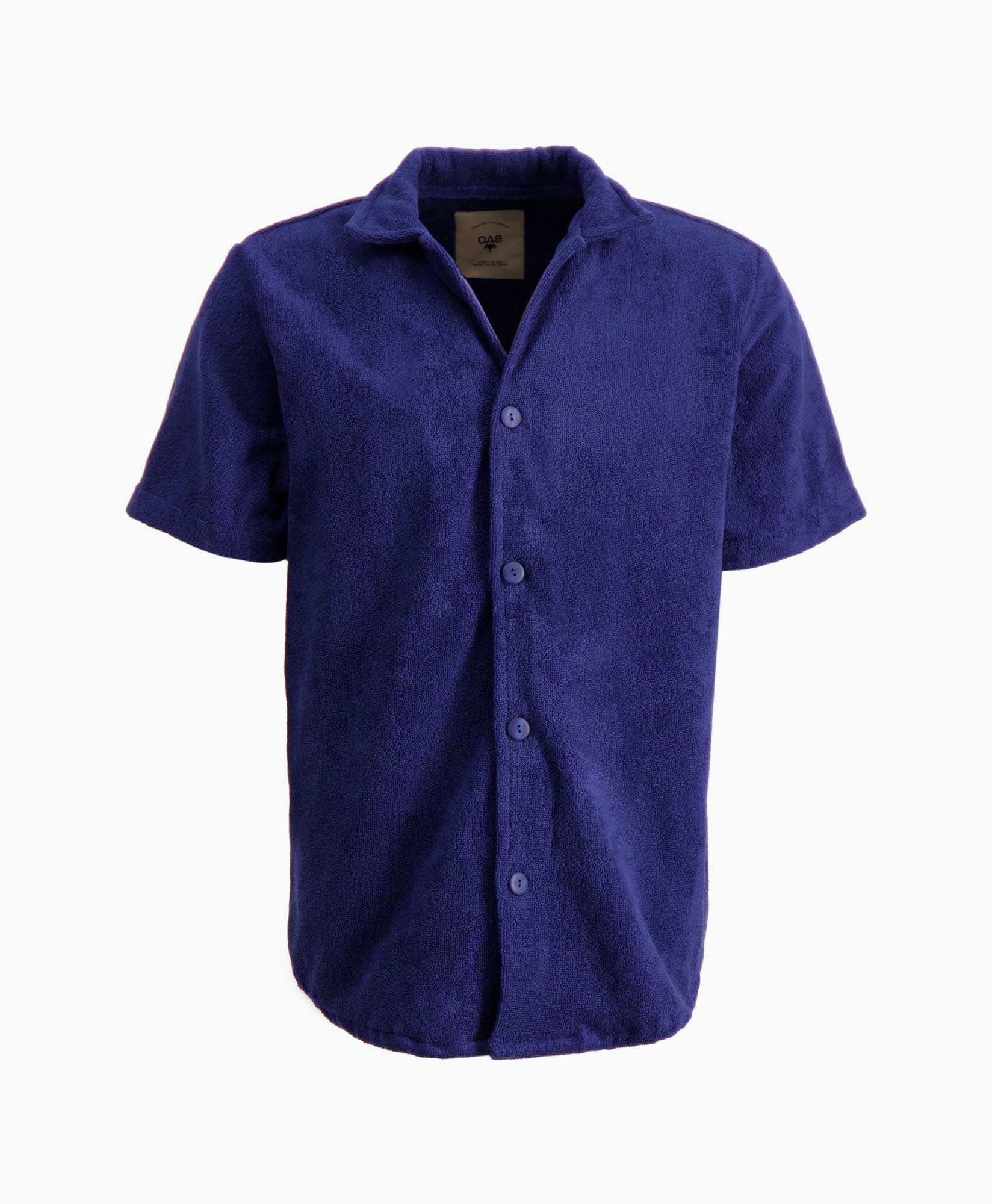 Oas Overshirt Navy Cuba Terry Donker Blauw