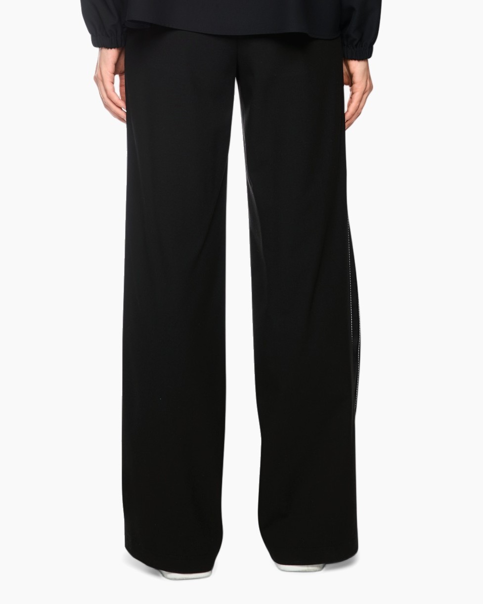 broeken, zwarte broek, touwkoord, wijdlopende pasvorm, casual broek