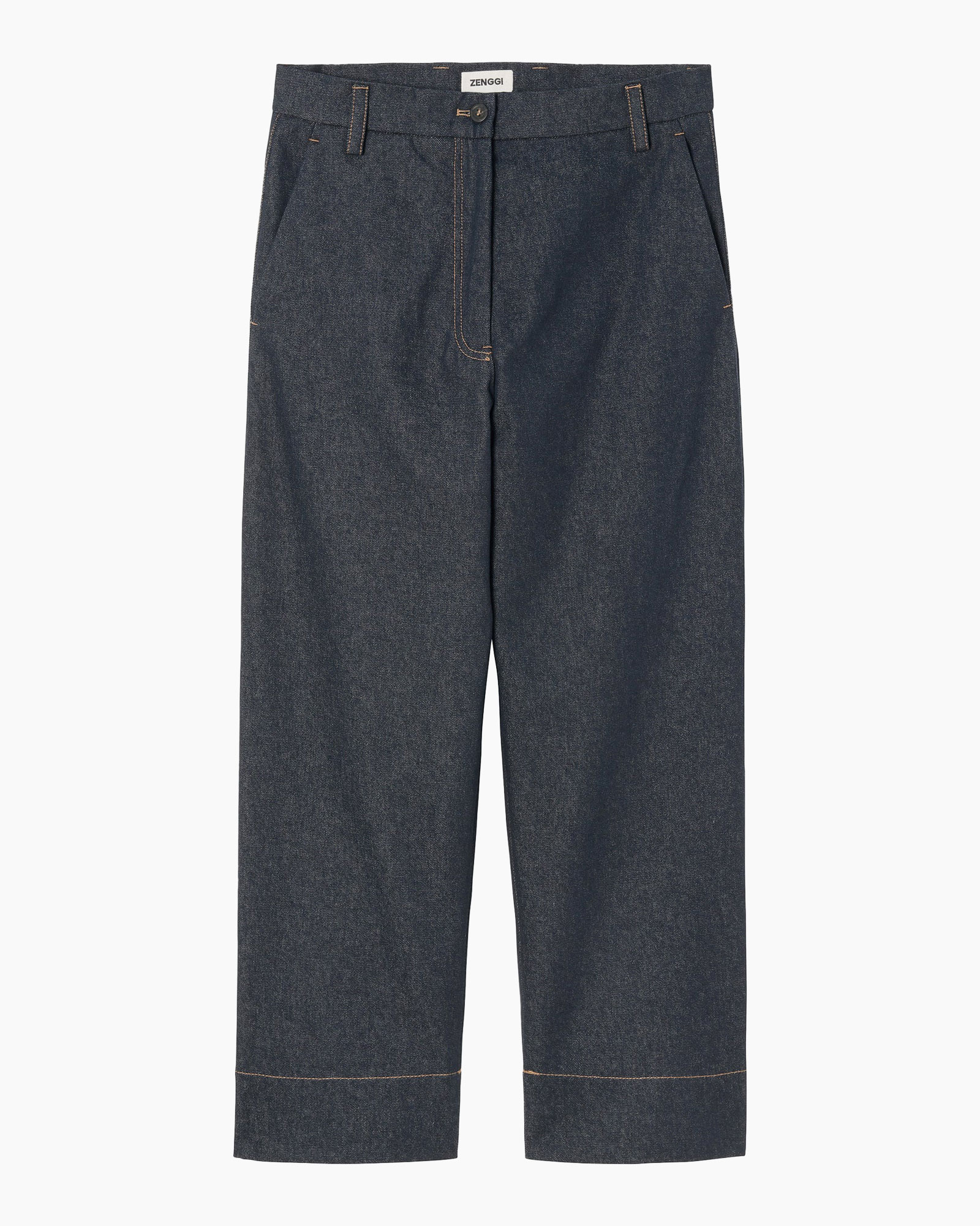 broeken, denim, spijkerbroek, wijdte-omslachtig, donker-was
