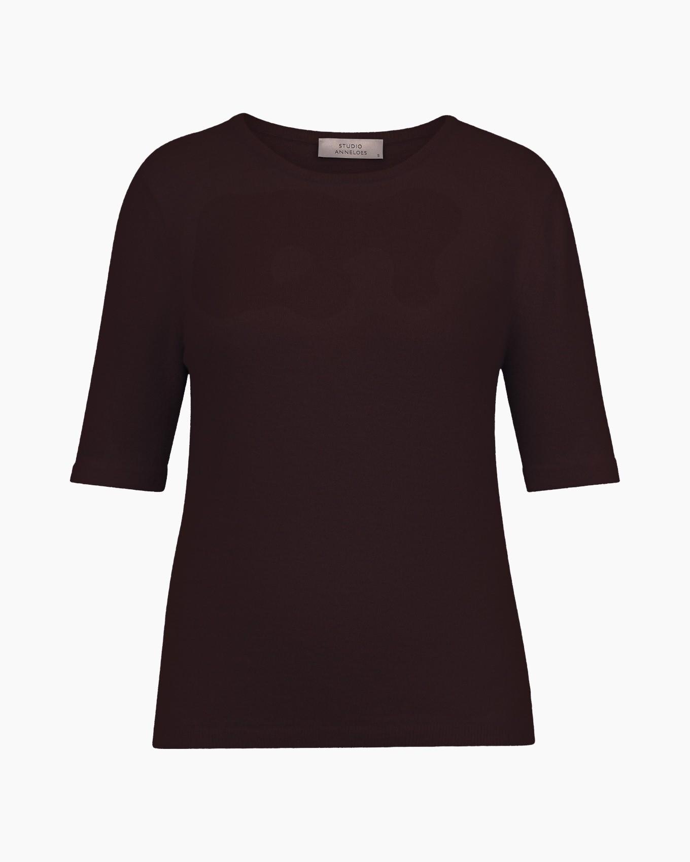 top, t-shirt, donker, kortmouw, effen kleur