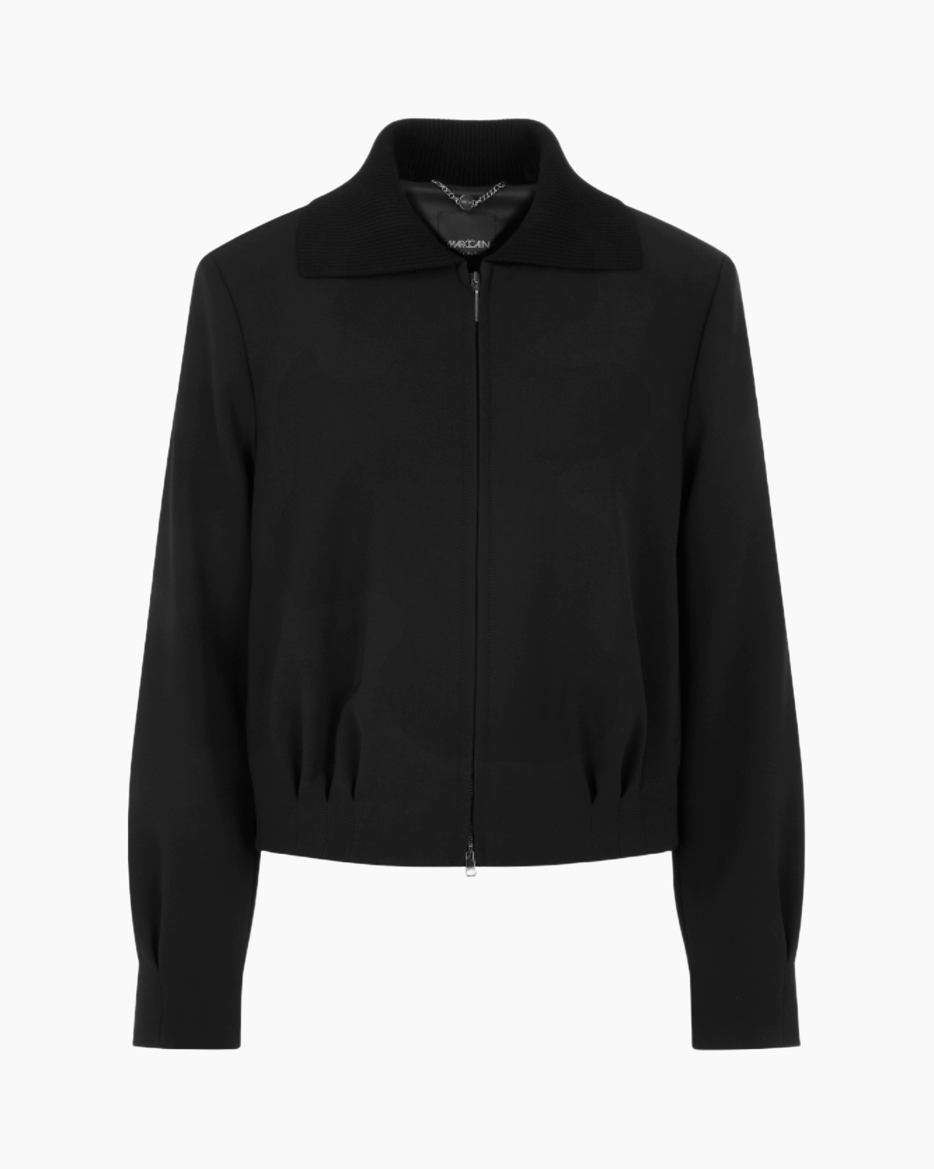 jacket, rits, zwart, kraag, lange mouw