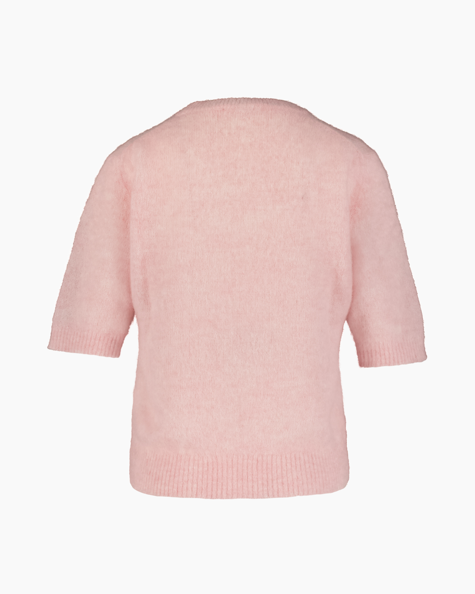 T-shirt Korte Mouw Brushed Alpaca Roze