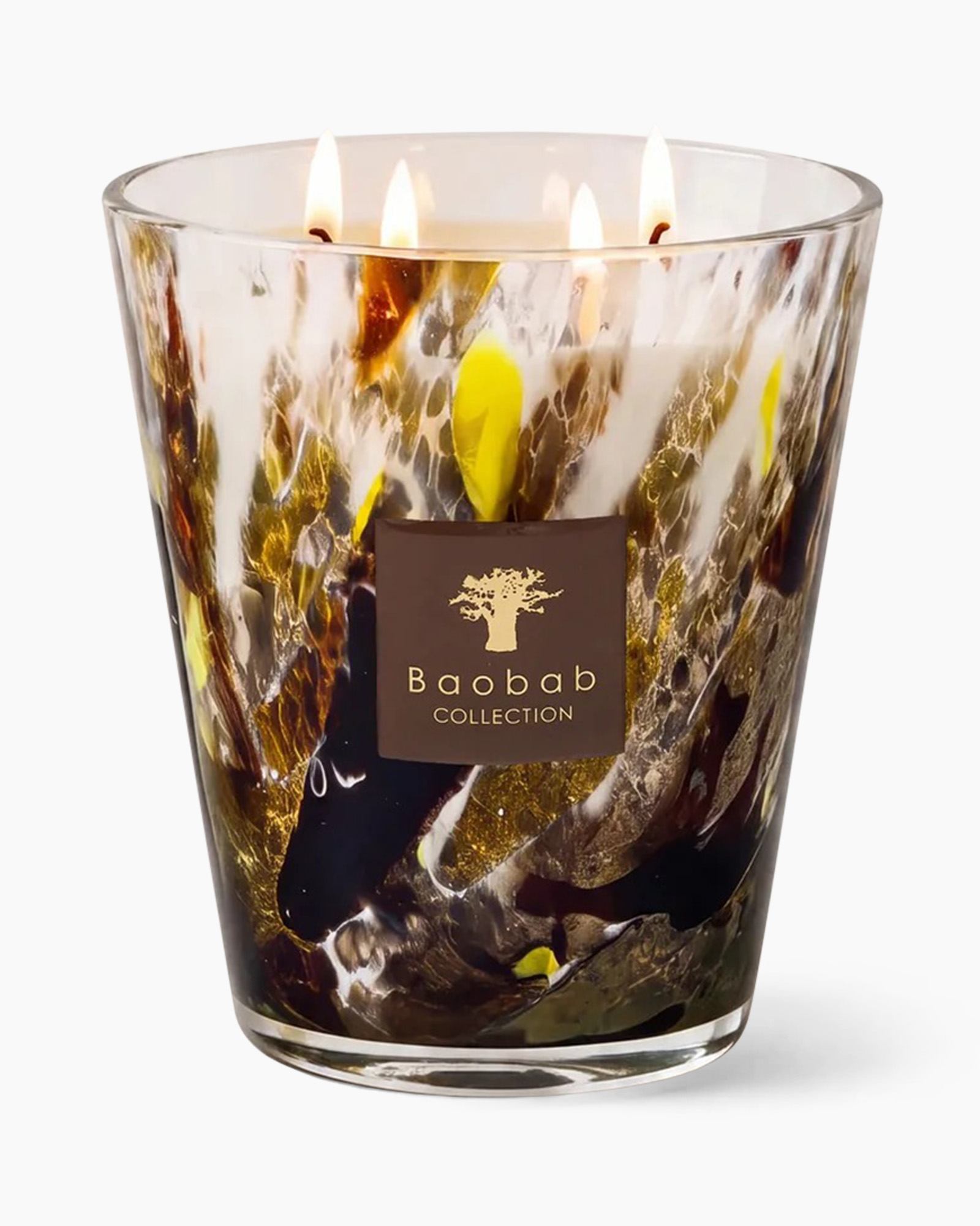 kaarsen, glas kaars, marmerpatroon, tweedelig, Baobab Collection