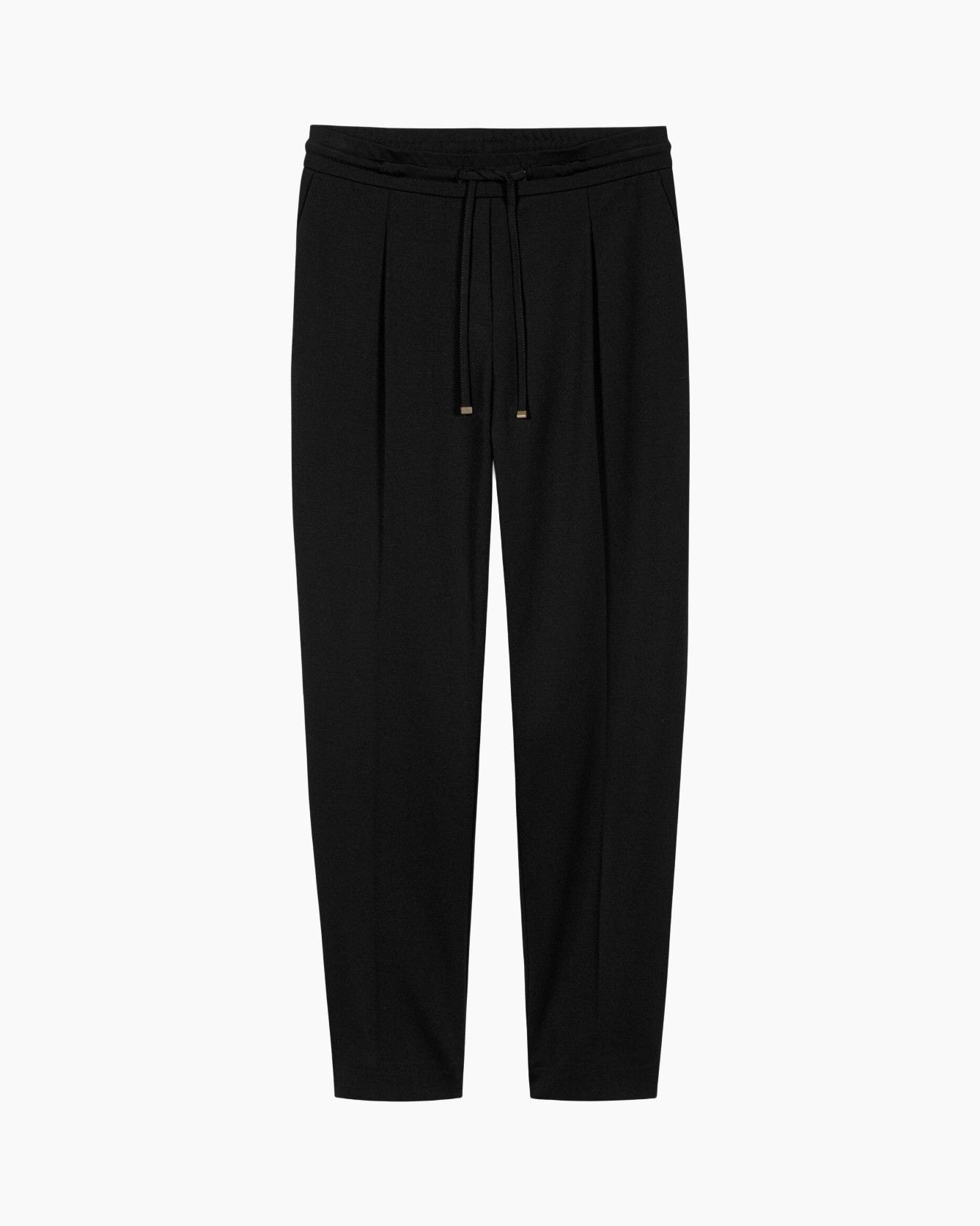 broek, broek, touwtje, zwart, casual