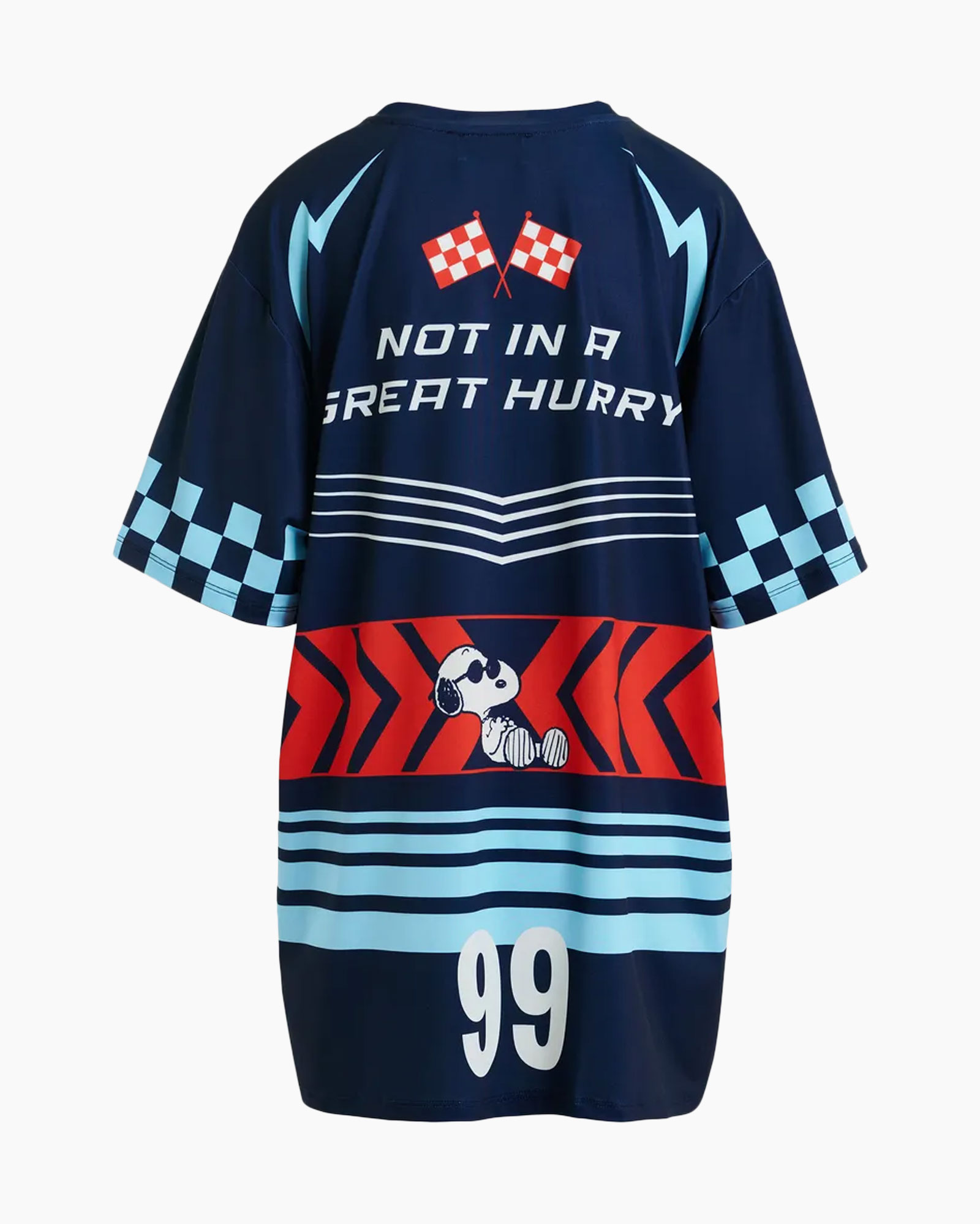 t-shirt, graphic, panda, blue, short-sleeve