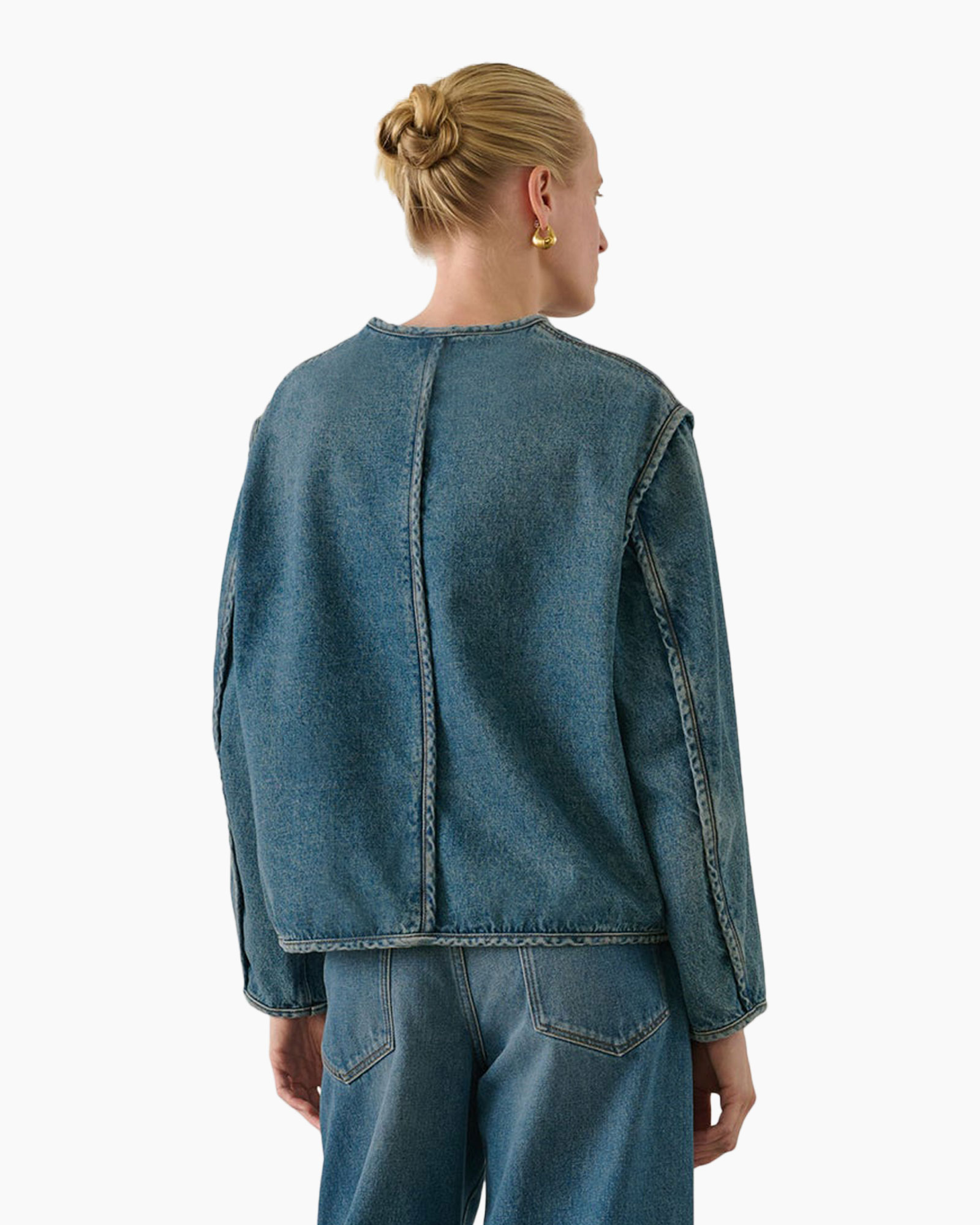 denim, jacket, jeans, blauw, denim jas