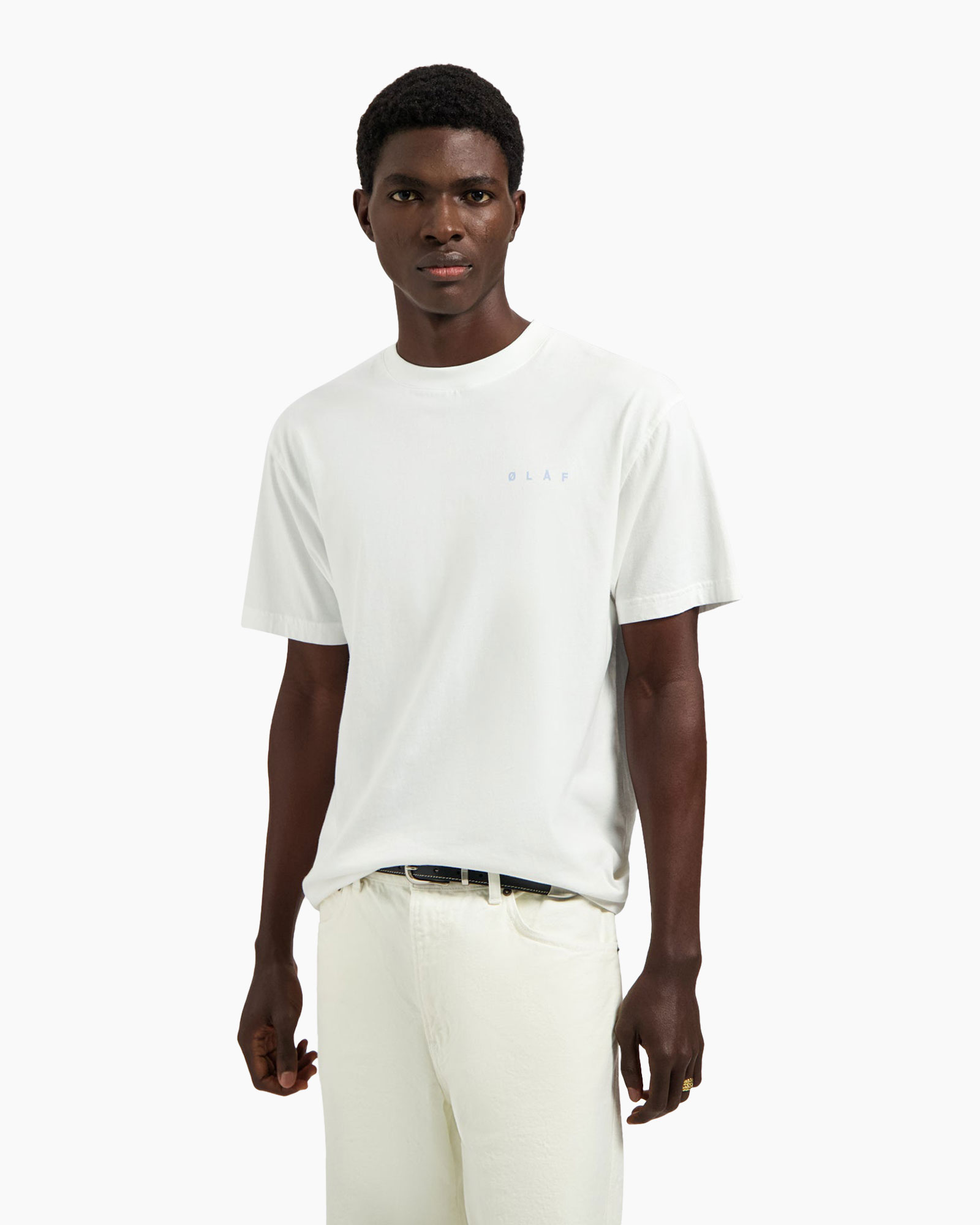 T-shirt Korte Mouw Brushstroke Face Off White