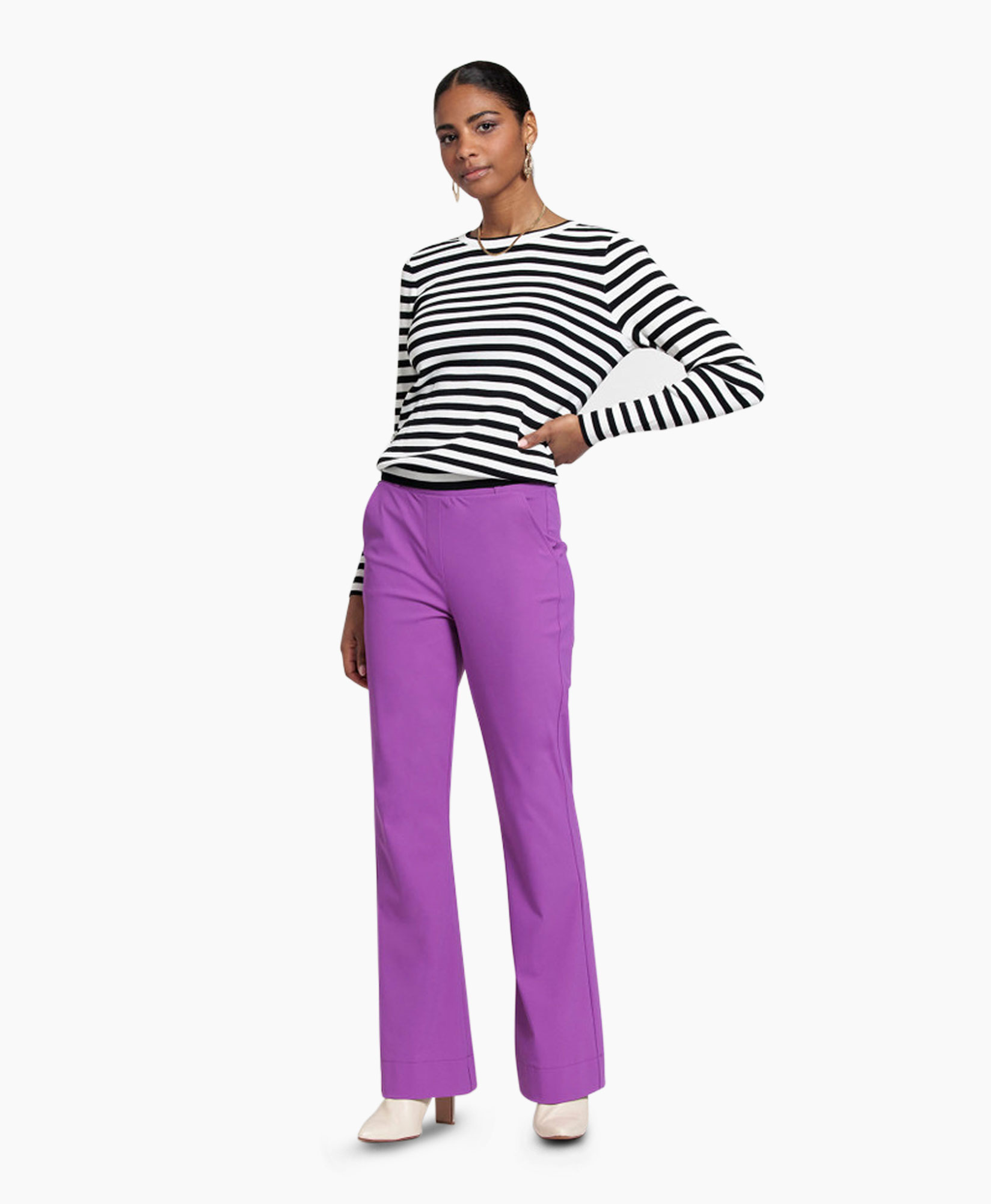 Broek Flair Bonded Trousers Paars