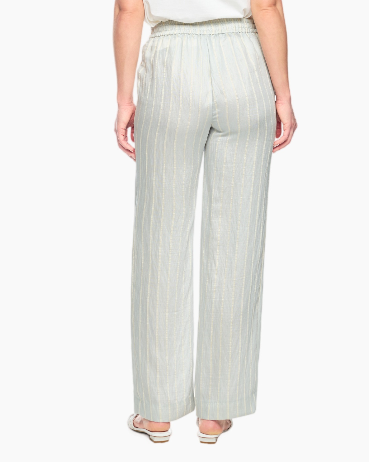 pants, trousers, wide-leg, linen, striped
