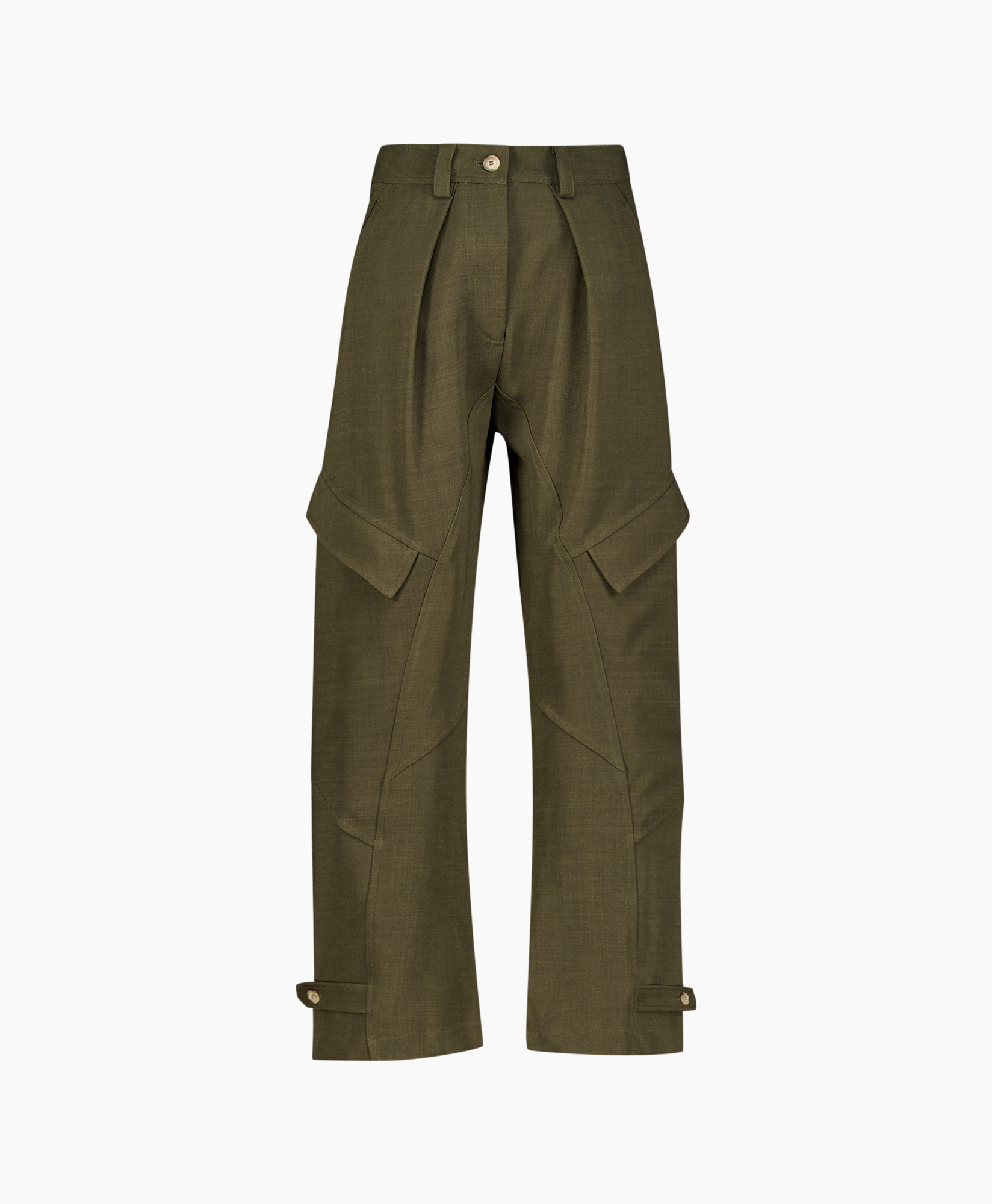 broek, broek, katoenen broek, olijf, knie patches