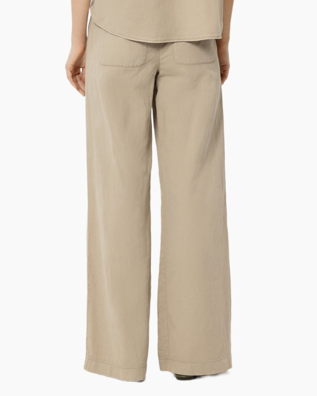 broeken, wijd, beige, linnen, casual