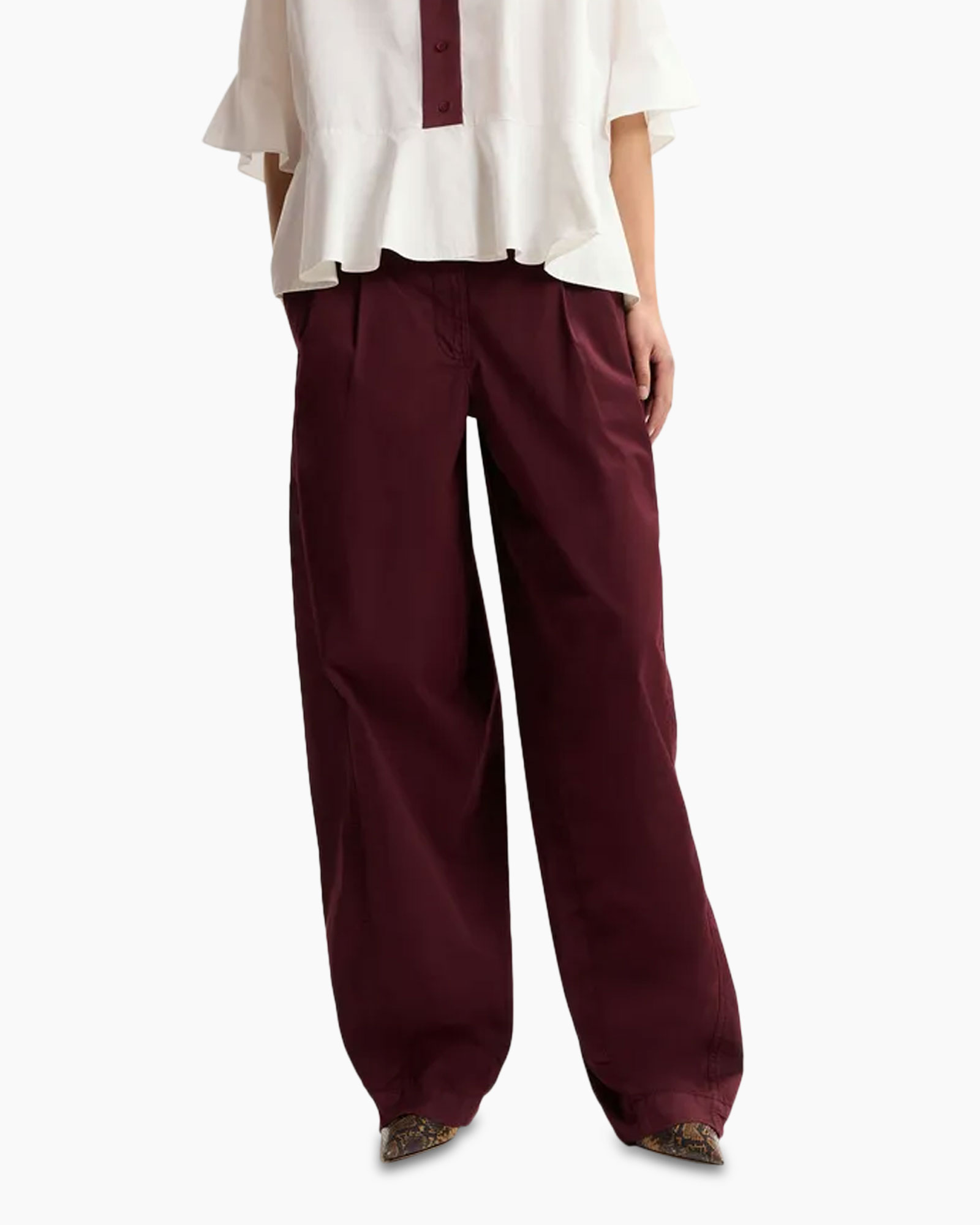 Pantalon Kurry donker rood