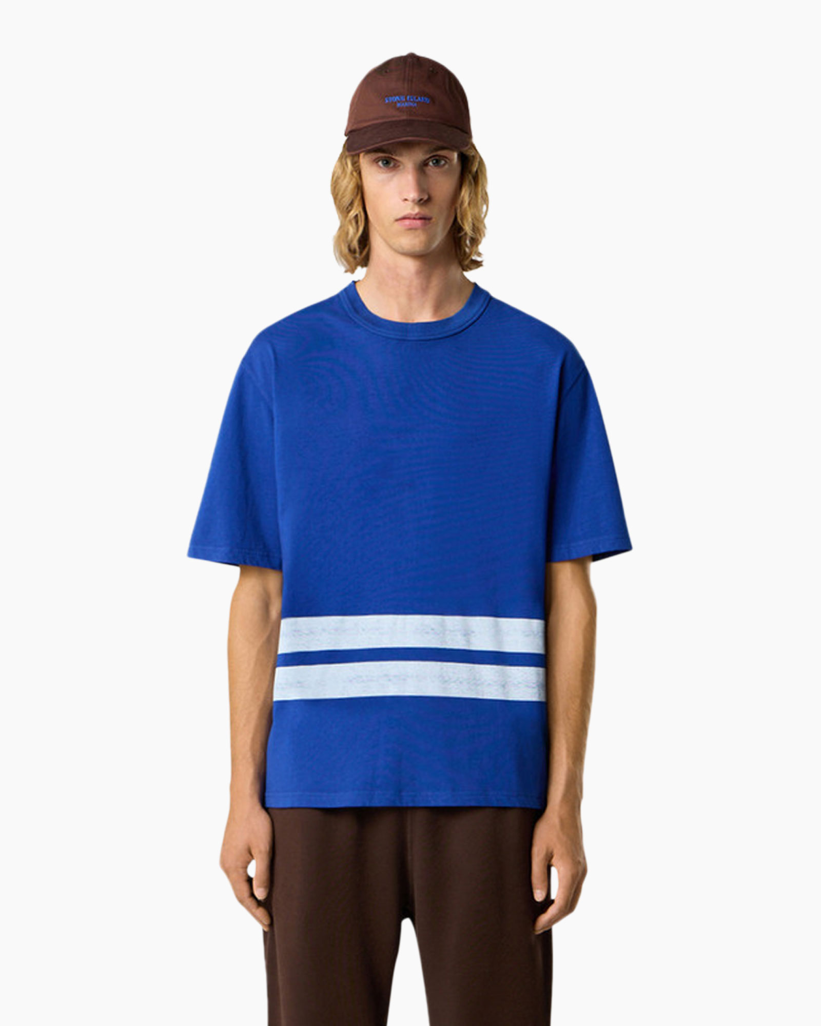 T-shirt Marina Combed Organic Cotton Blauw