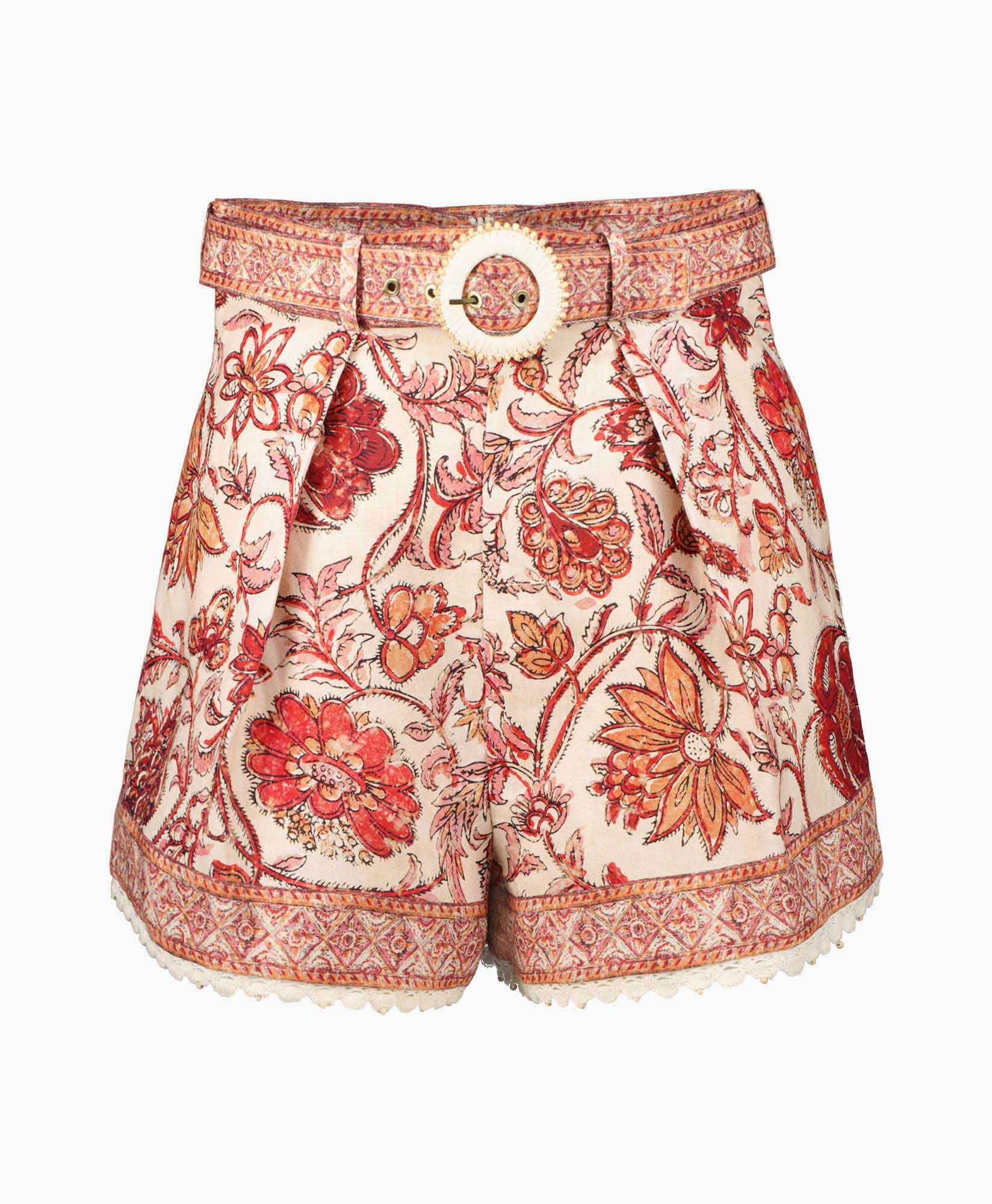 Zimmermann Korte Broek Vitali Trimmed Tuck Rood