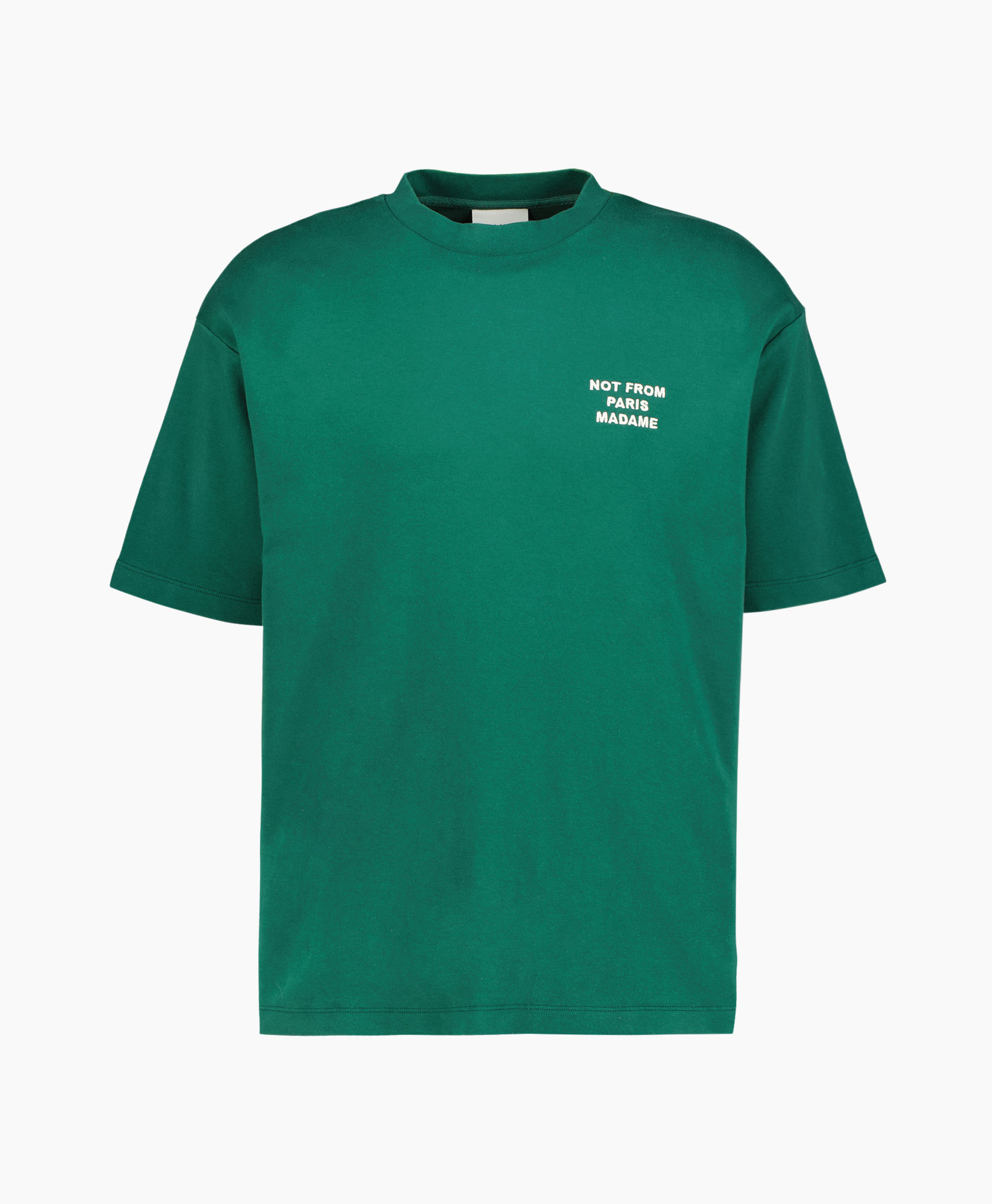 Le T-shirt Slogan Donker Groen