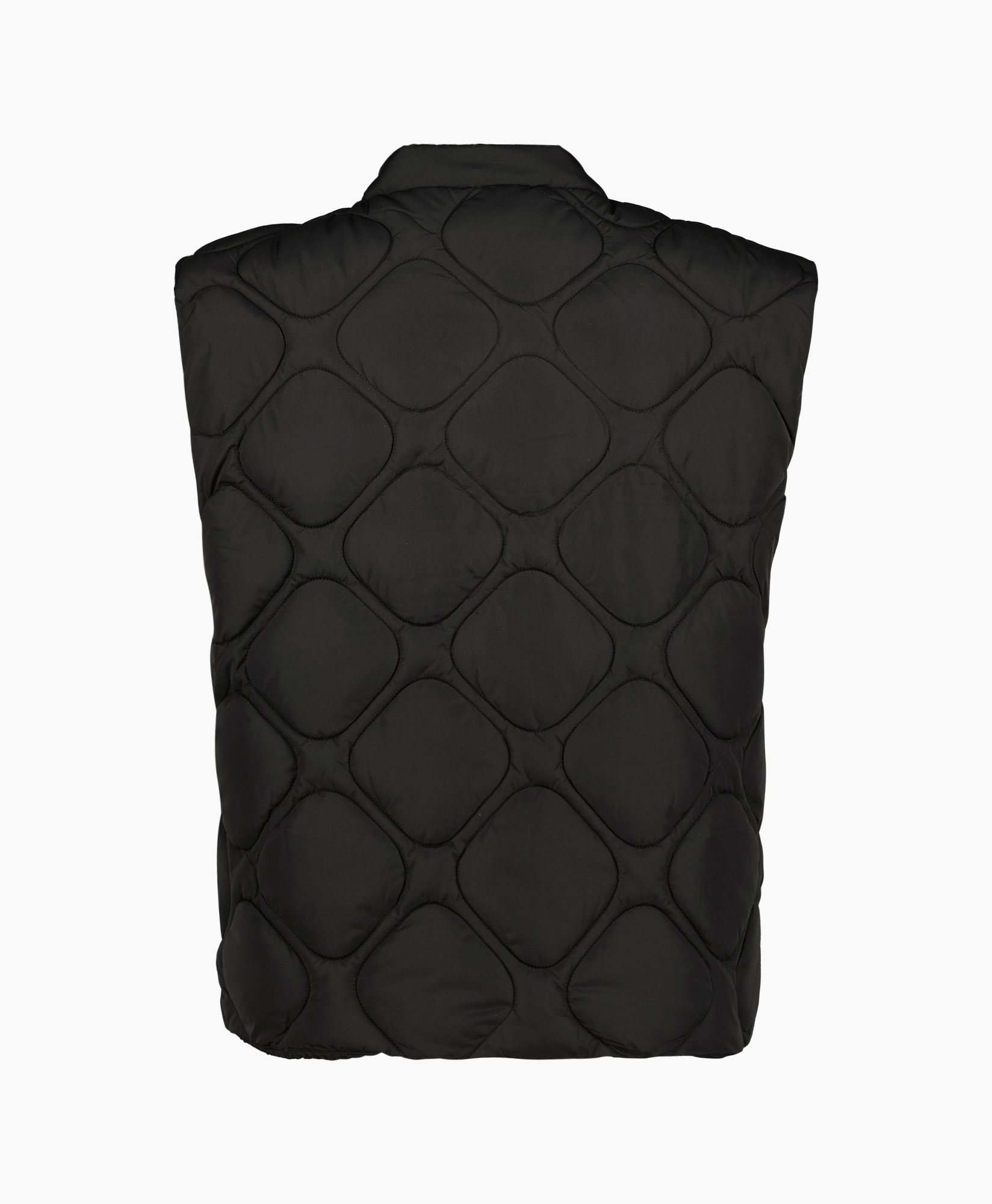 Arte Antwerp Vest Quilted Bauhaus Shape Zwart