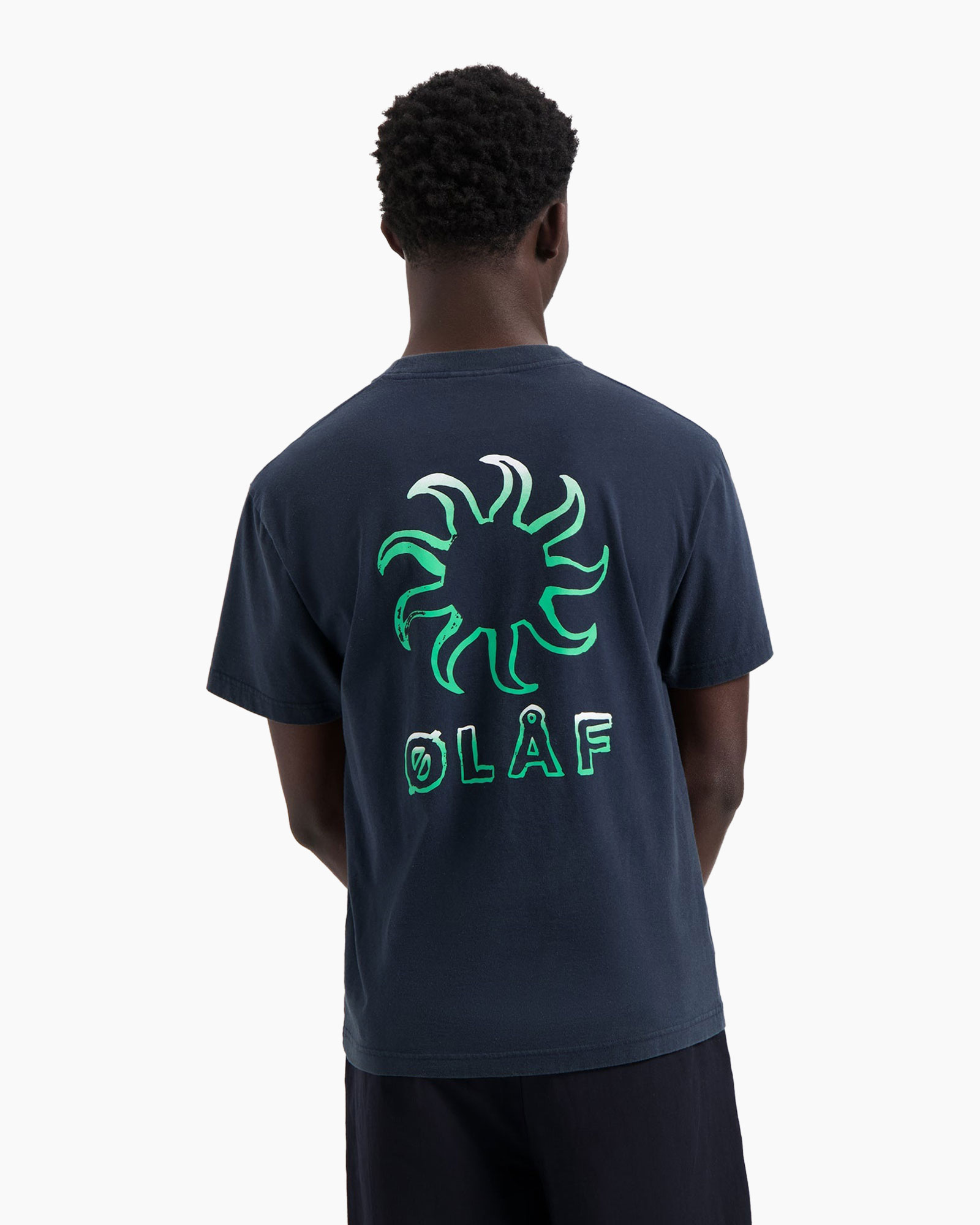 T-shirt Korte Mouw Gradient Sun Donker Blauw