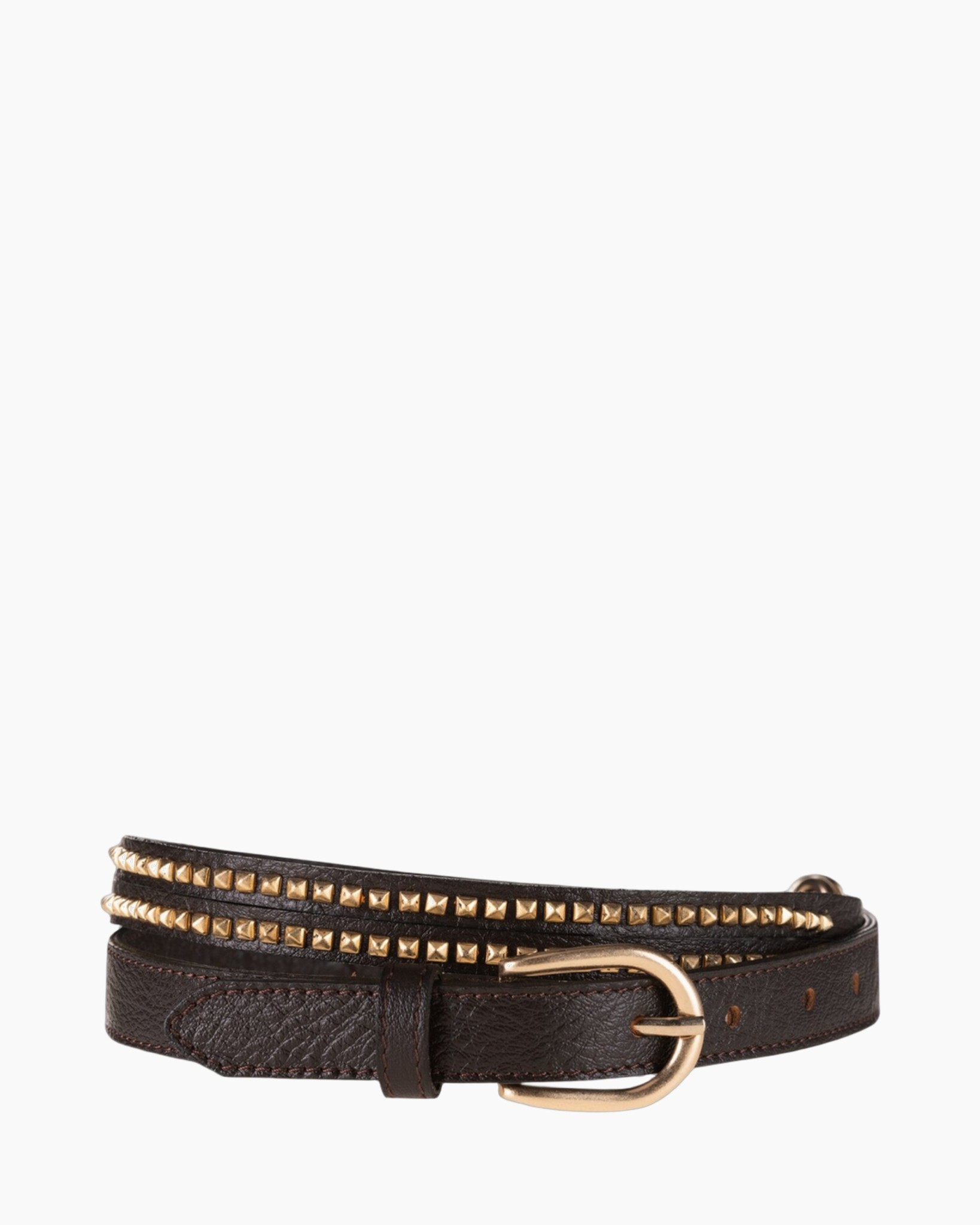 riem, leer, bruin, middelbreed, gesp