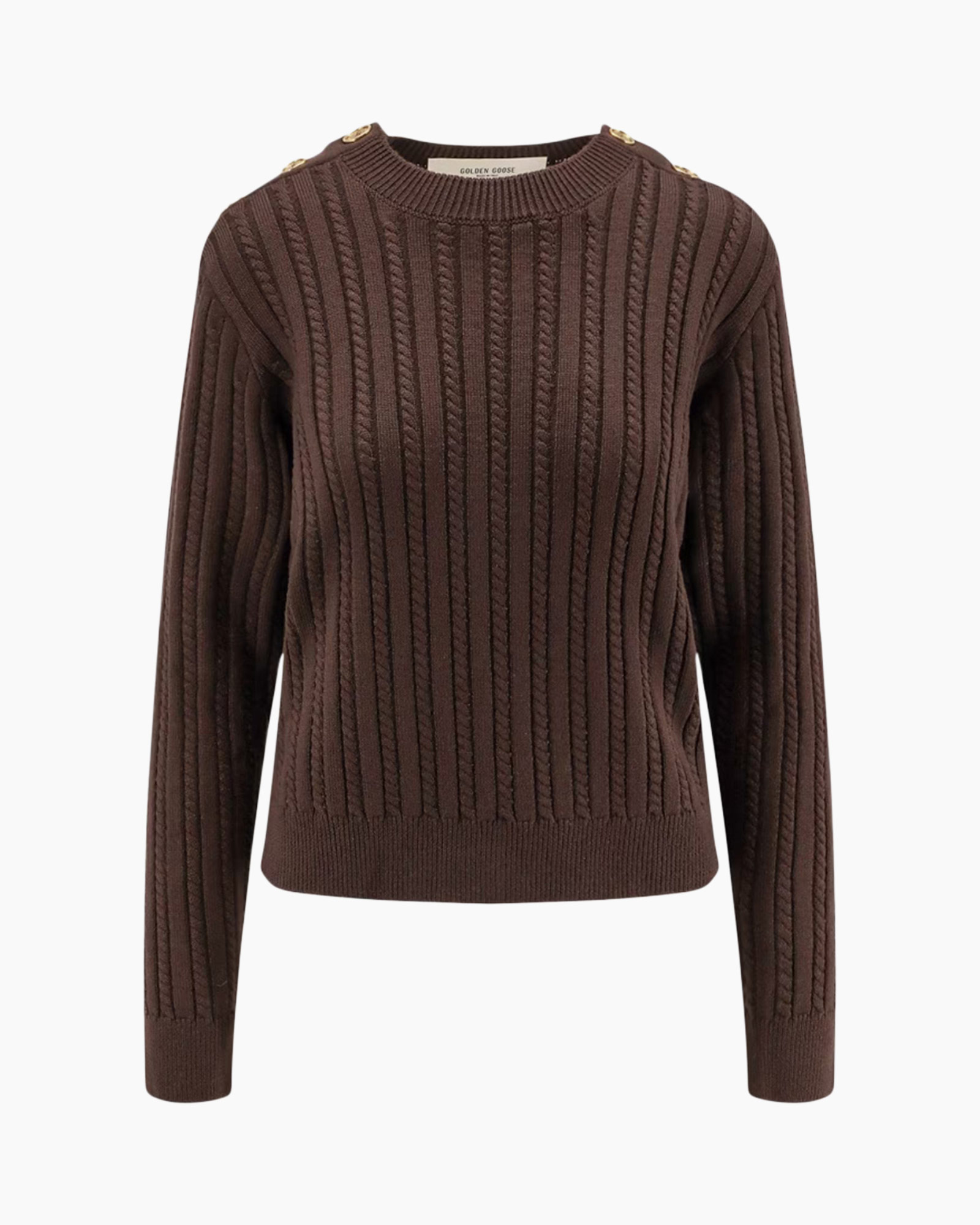 Trui Journey W's Ofra Regular Knit Wool Cable Bruin