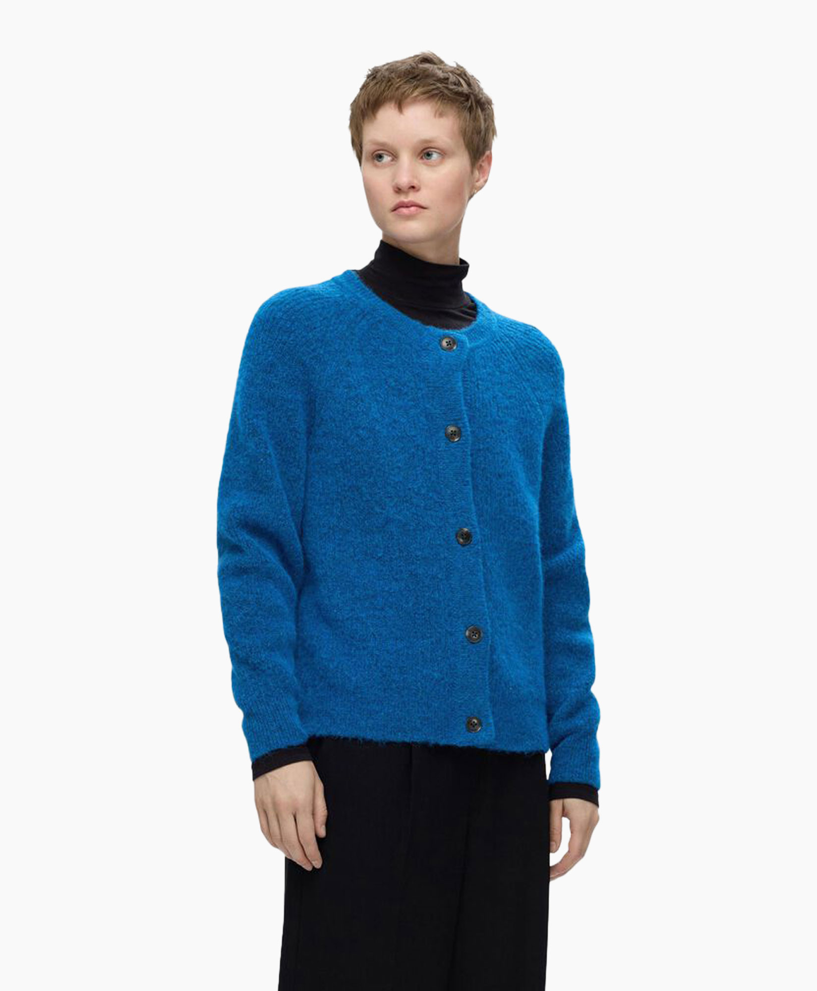 Pullover Lulu Ls Knit O-neck B Noos Blauw
