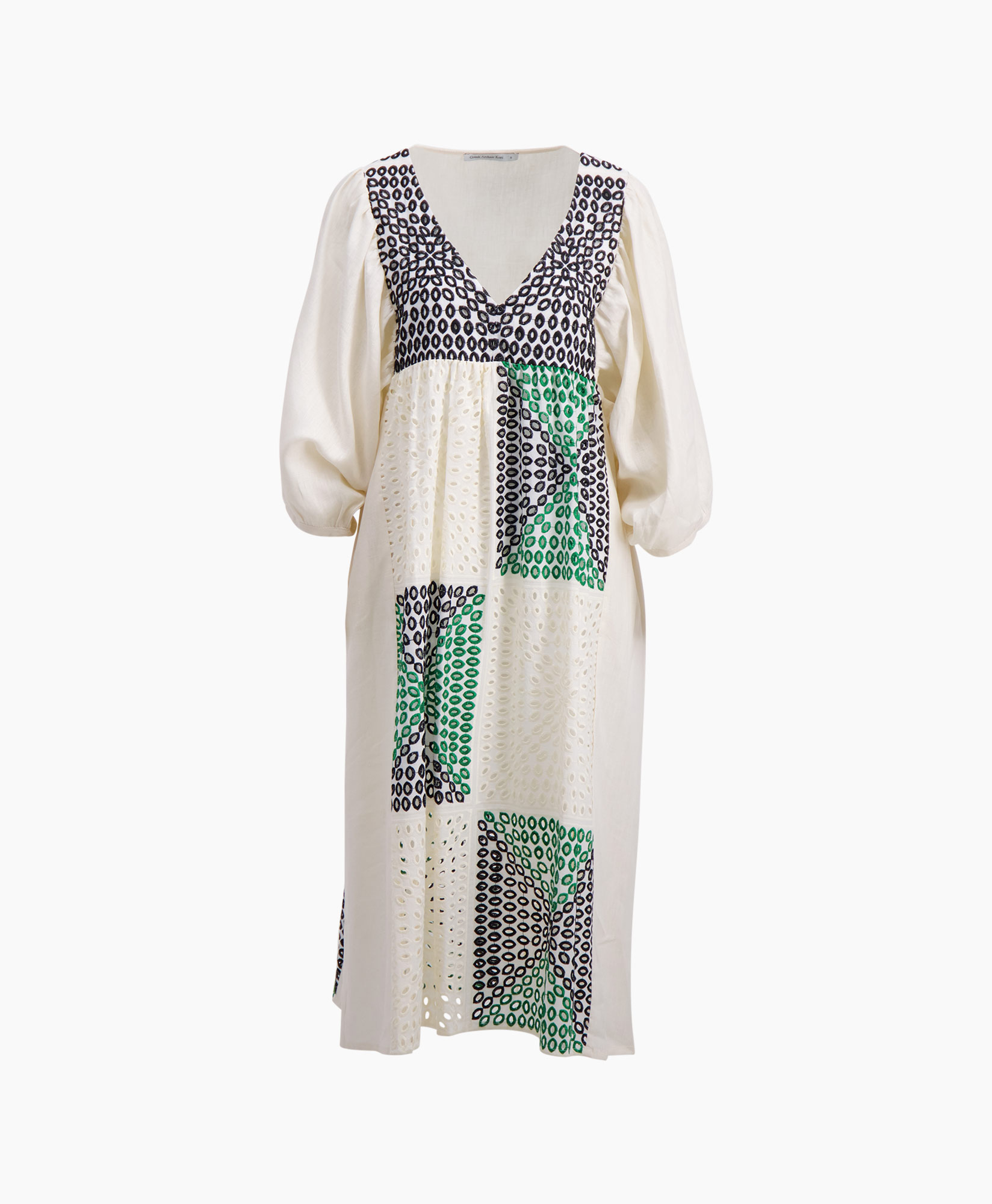 Greek Archaic Kori Midi Jurk 130276 Ecru