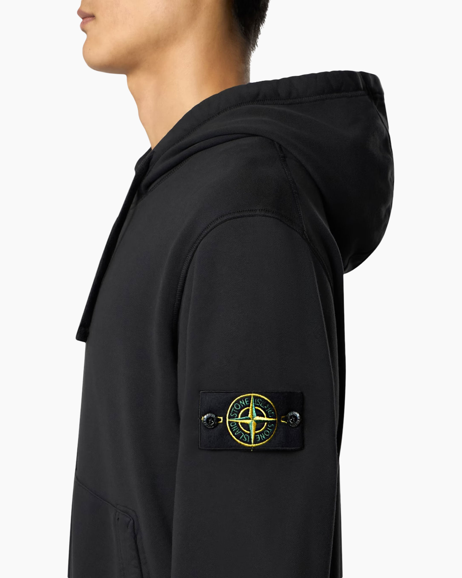 hoodie, hooded, zwart, badge, zak