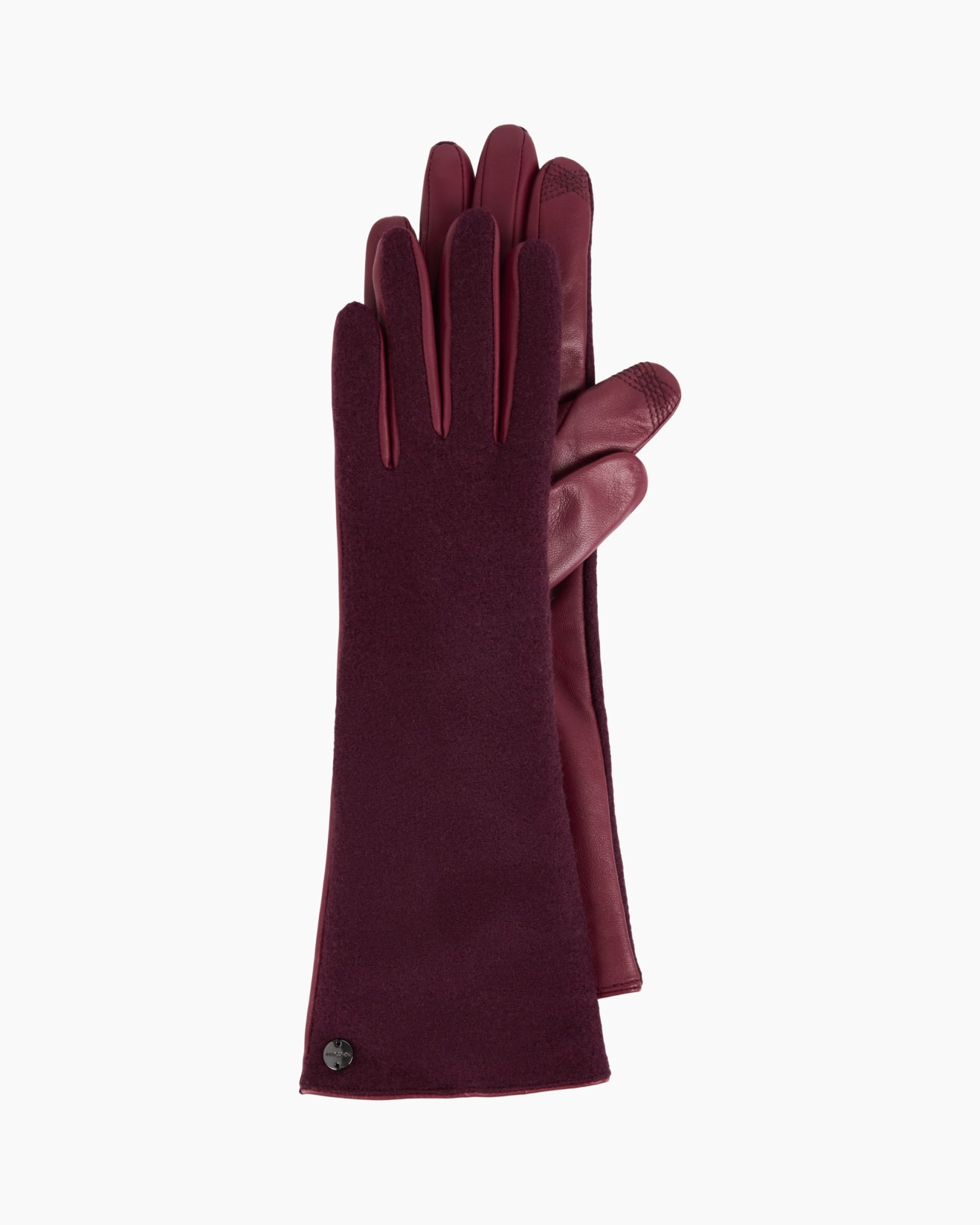 handschoenen, winter, lang, burgundy, fleece gevoerd