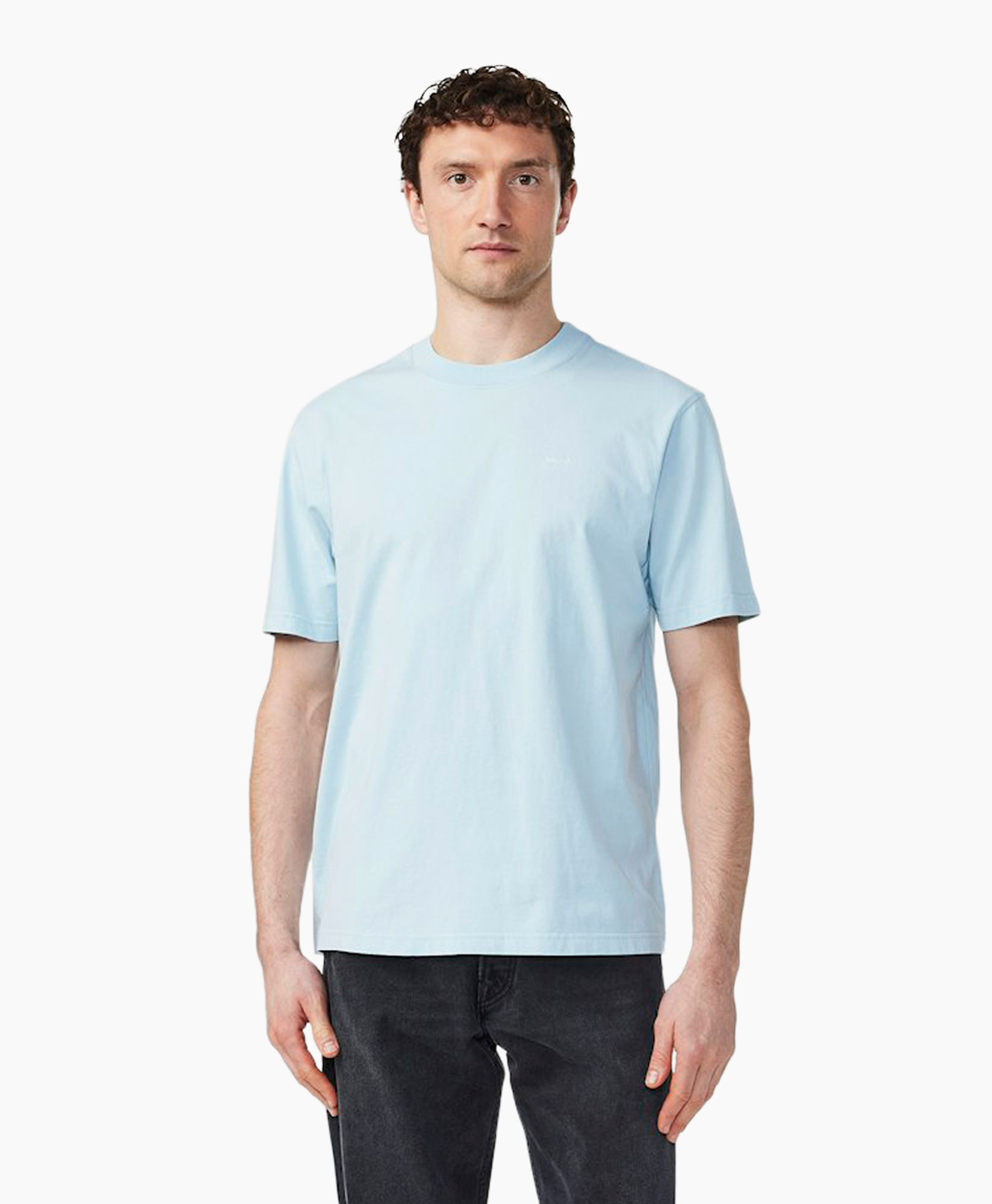 T-shirt Adam Licht Blauw
