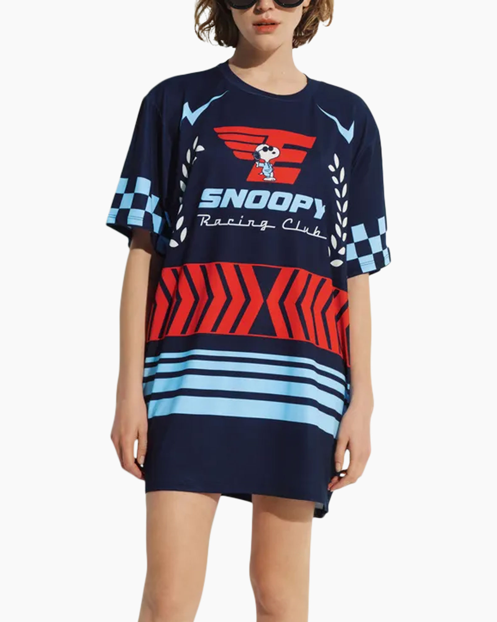 t-shirt, graphic, short sleeve, Snoopy, racing club