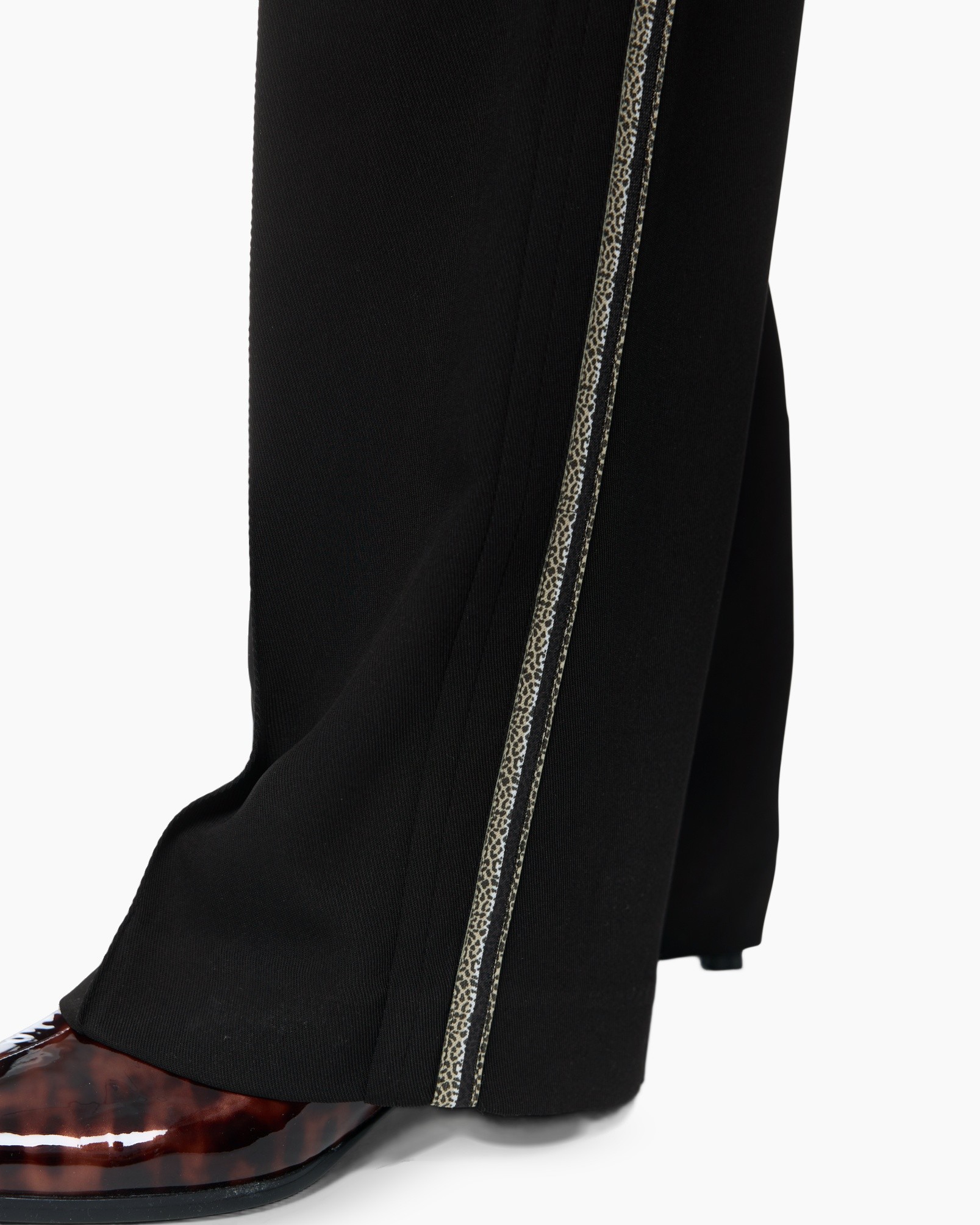broek, zijkant-streep, leer-zool, zwart, pijp-zoom
