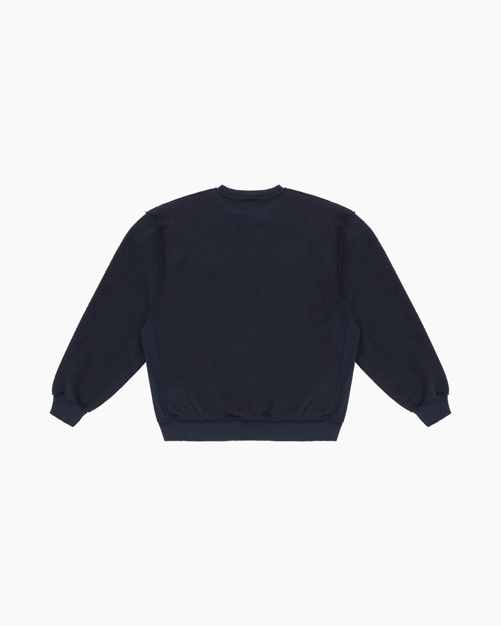 Sweater Boundary Inside Out Crewneck Donker Blauw