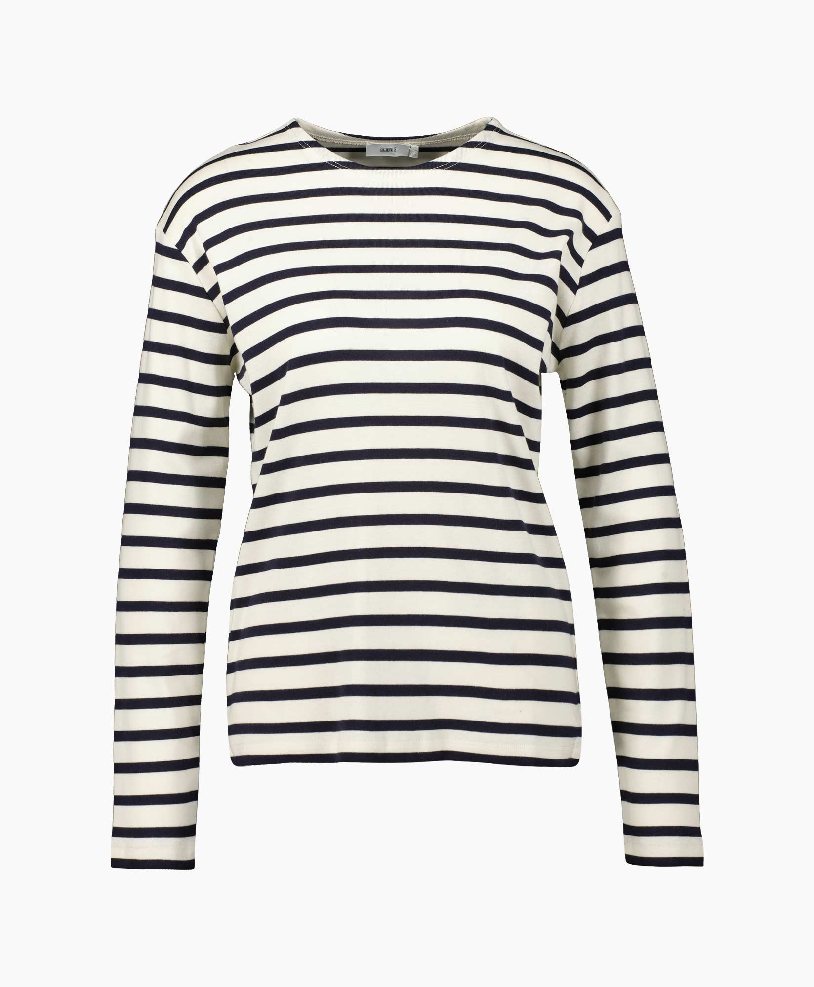 Closed Pullover Longsleeve Striped midden blauw