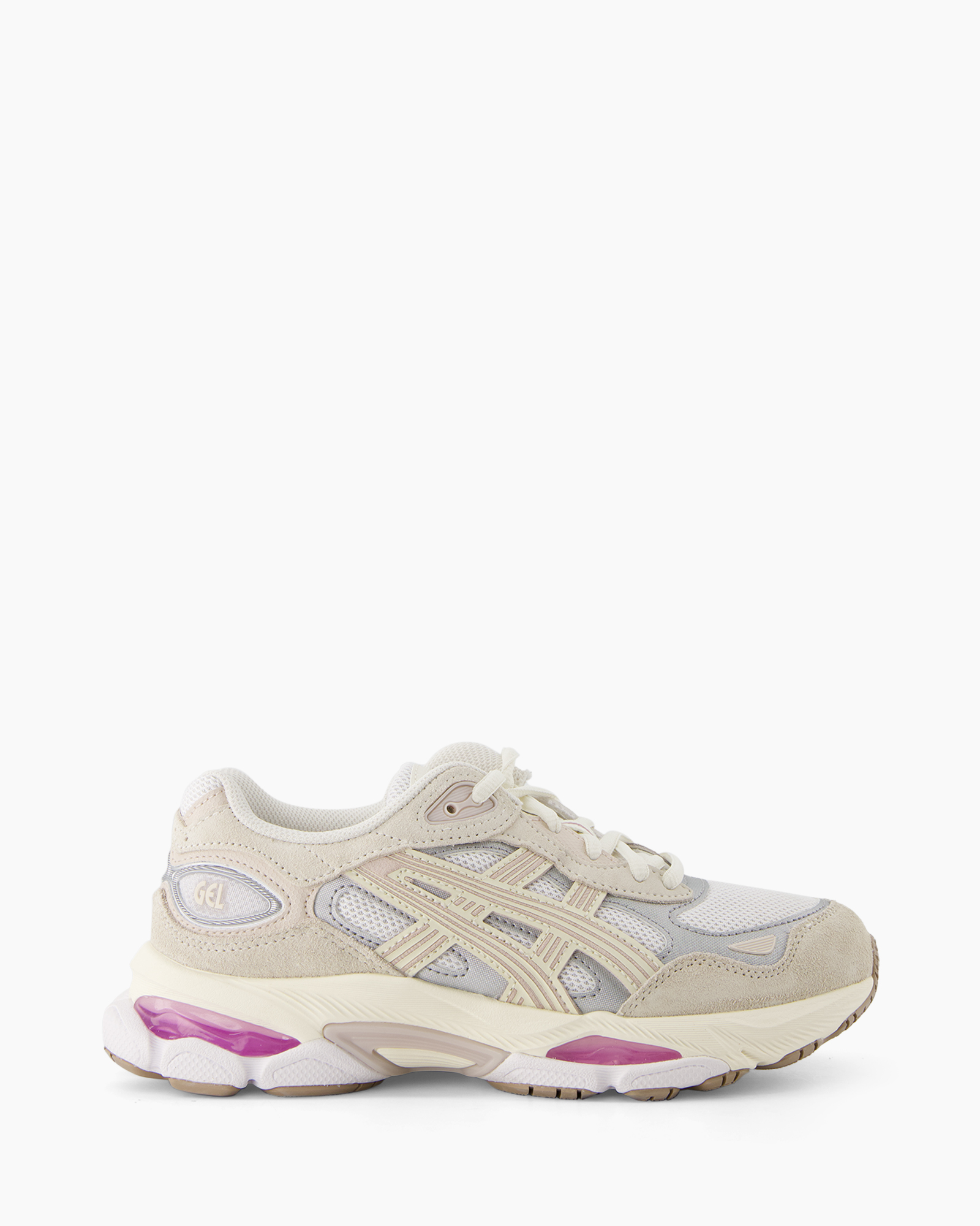 sneakers, sneaker, mesh, suede, beige/pink accents