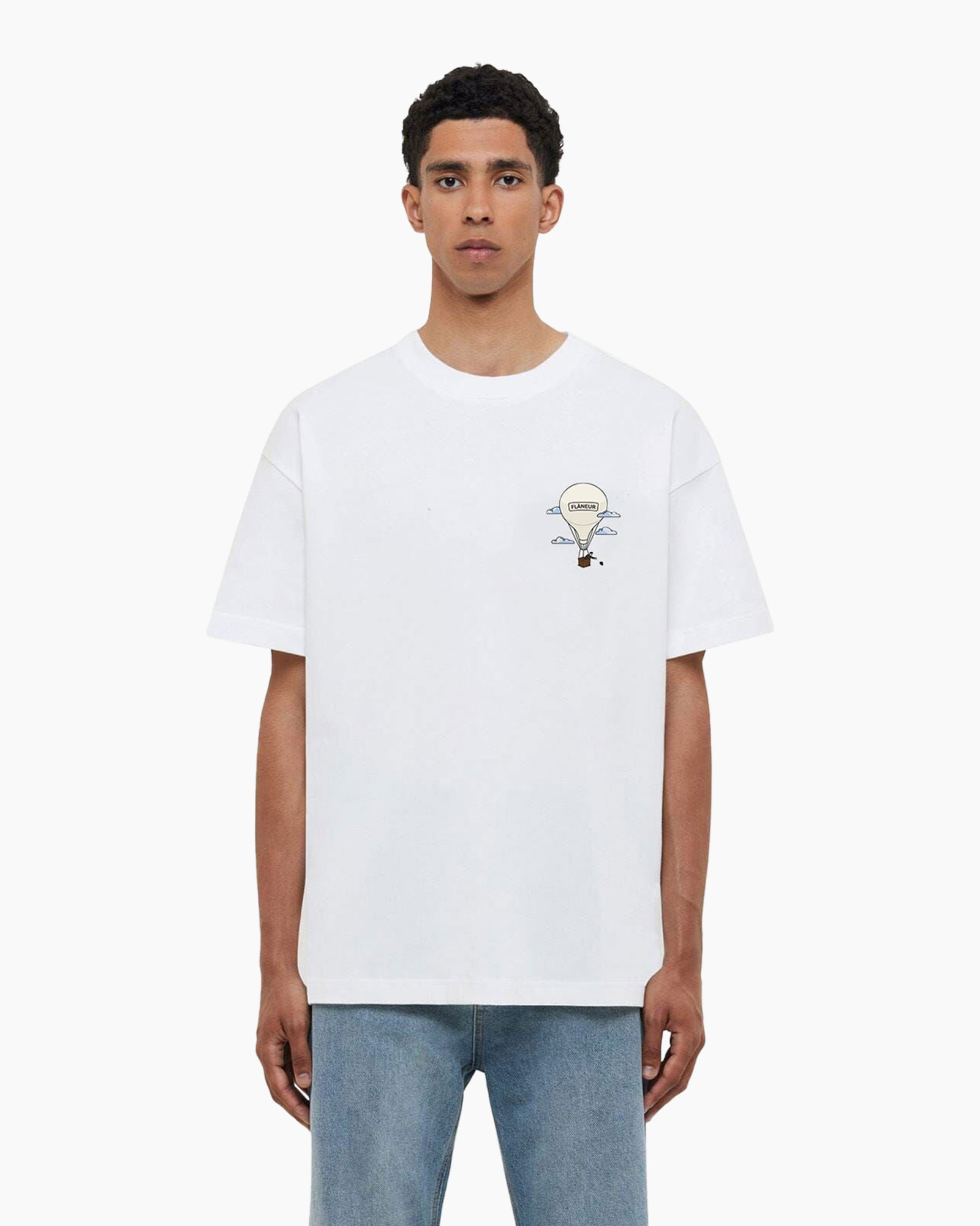 T-shirt Korte Mouw Aeronautique Wit