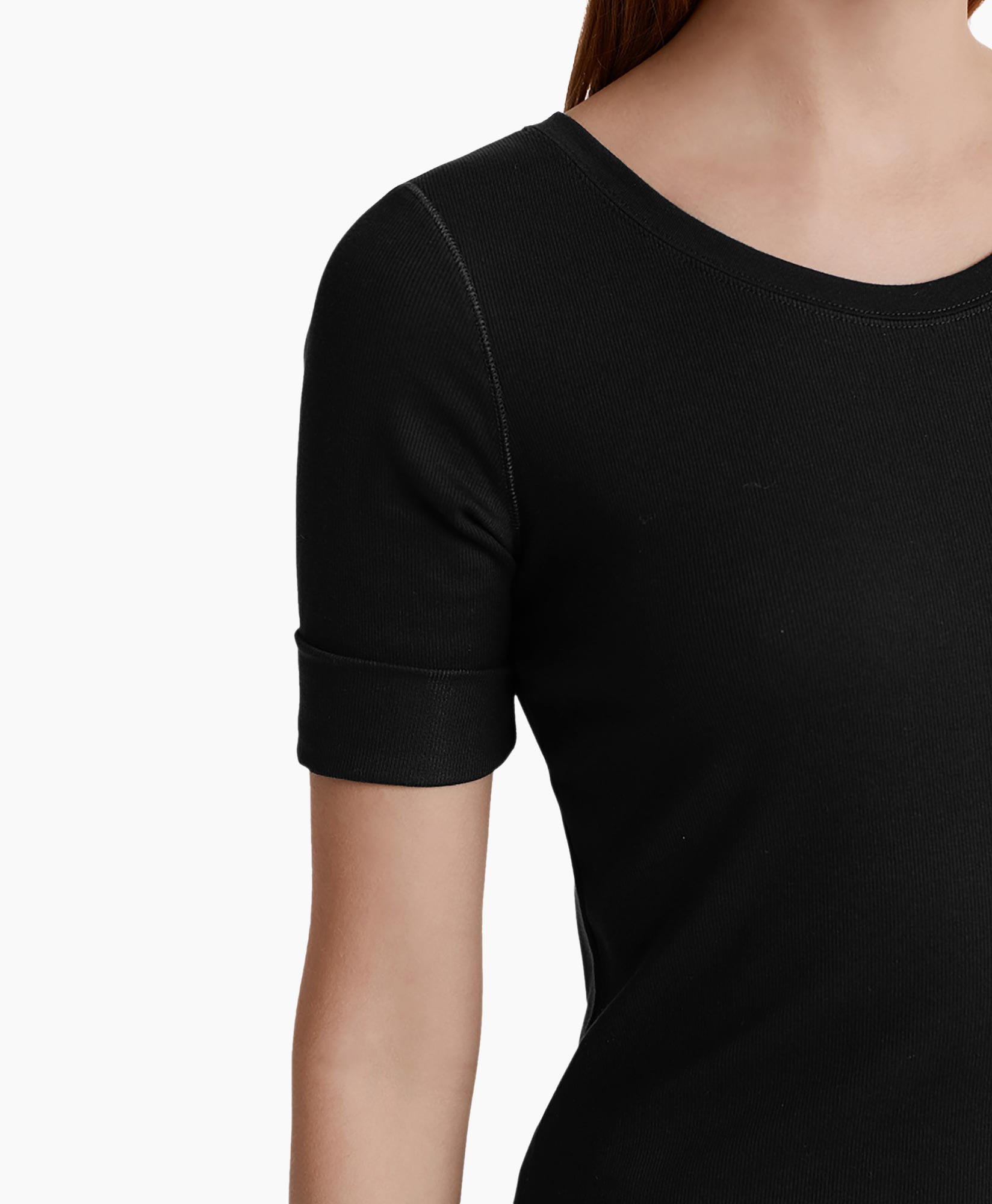 T-shirt Korte Mouw +e 48.09 J50 Zwart