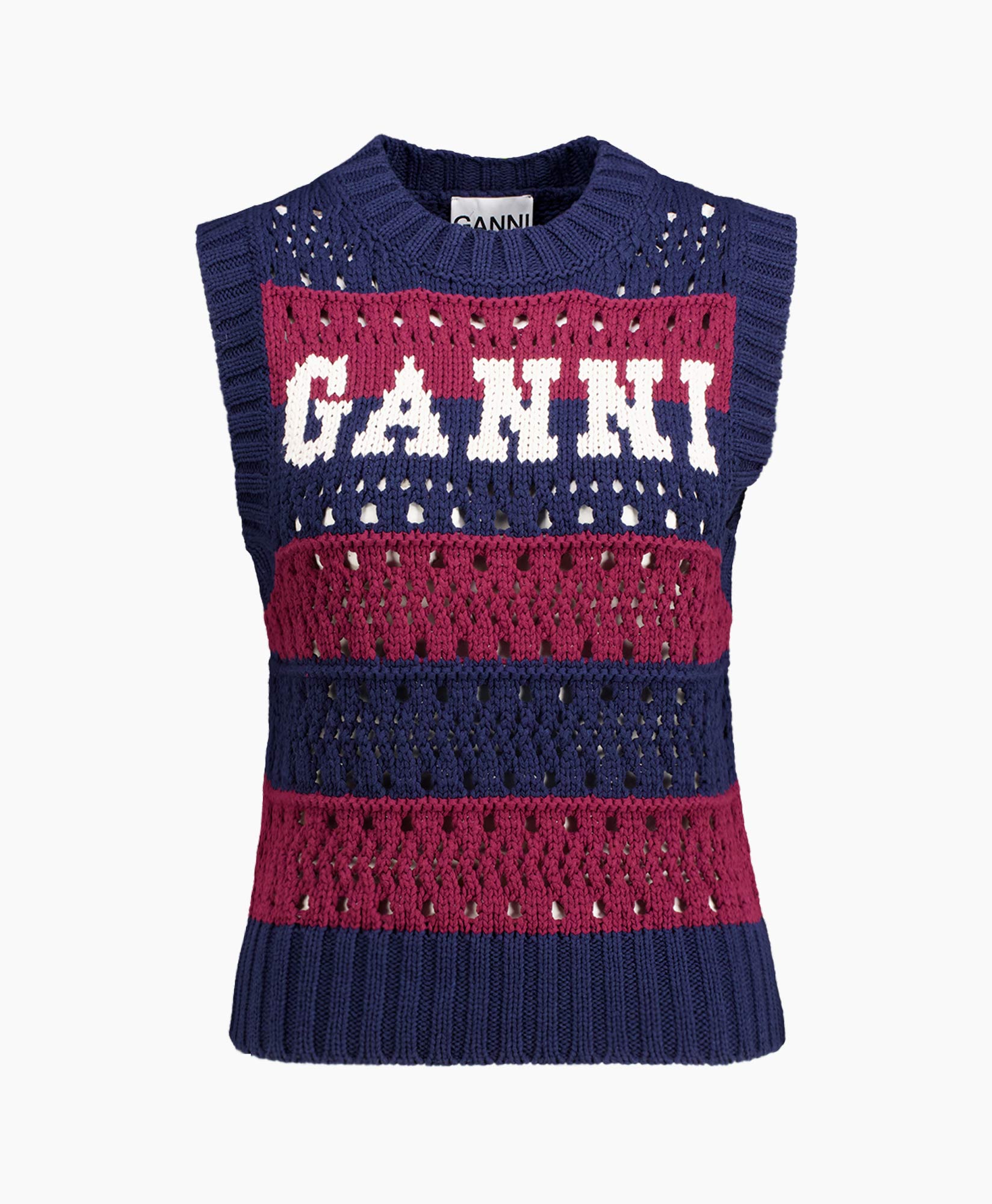 Pullover Cotton Mix Striped Bordeaux