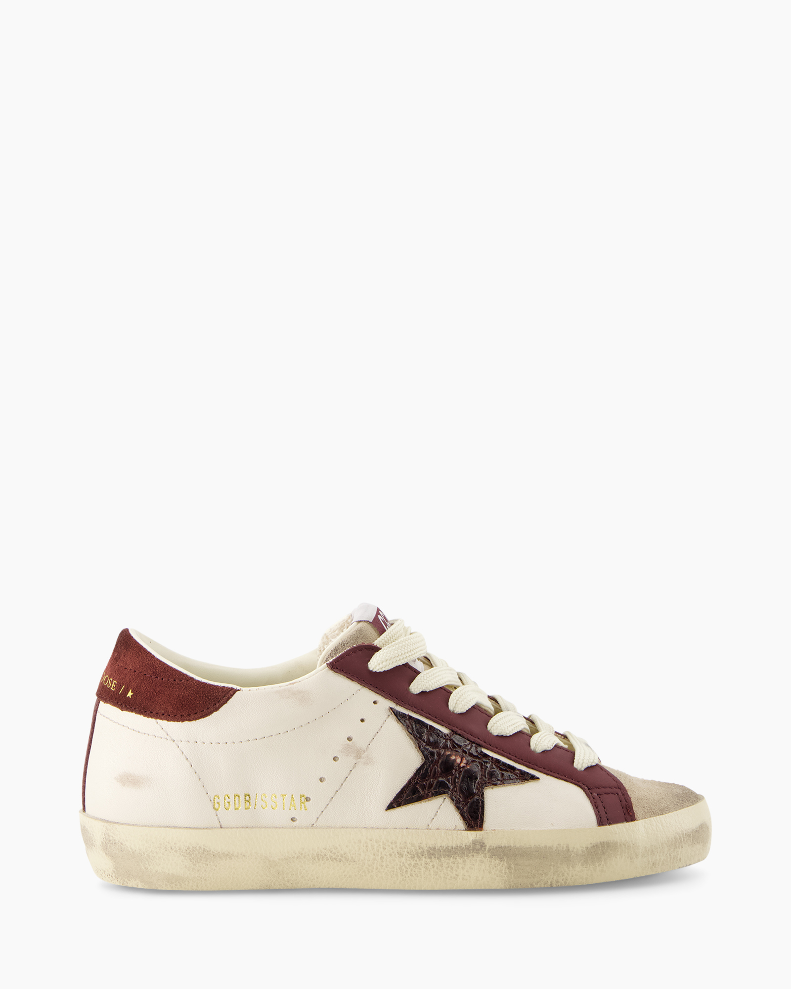 sneaker, schoen, laag-sneaker, crémé, ster-logo