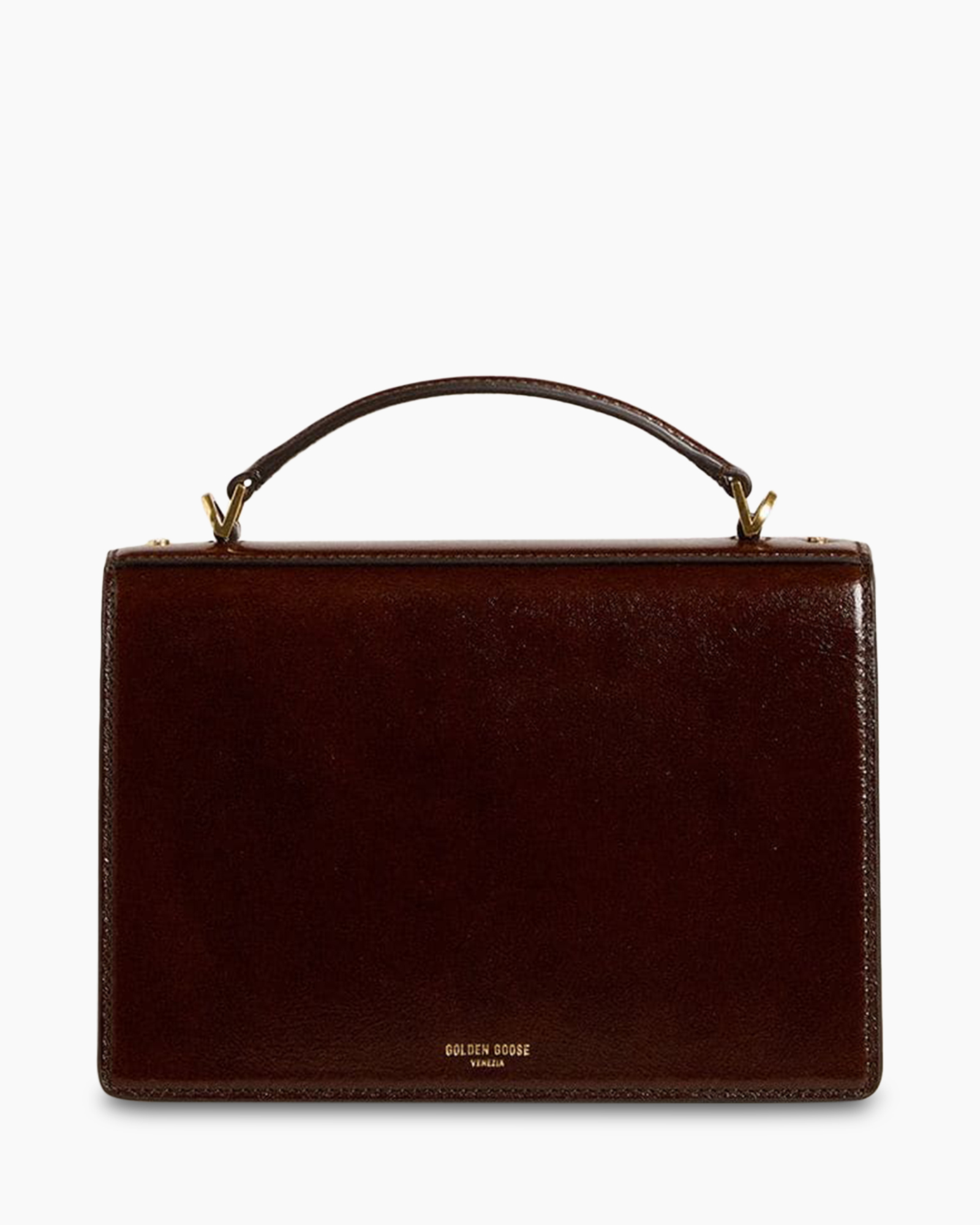 Crossbody Tas Venezia Shiny Wavt Leather Bruin