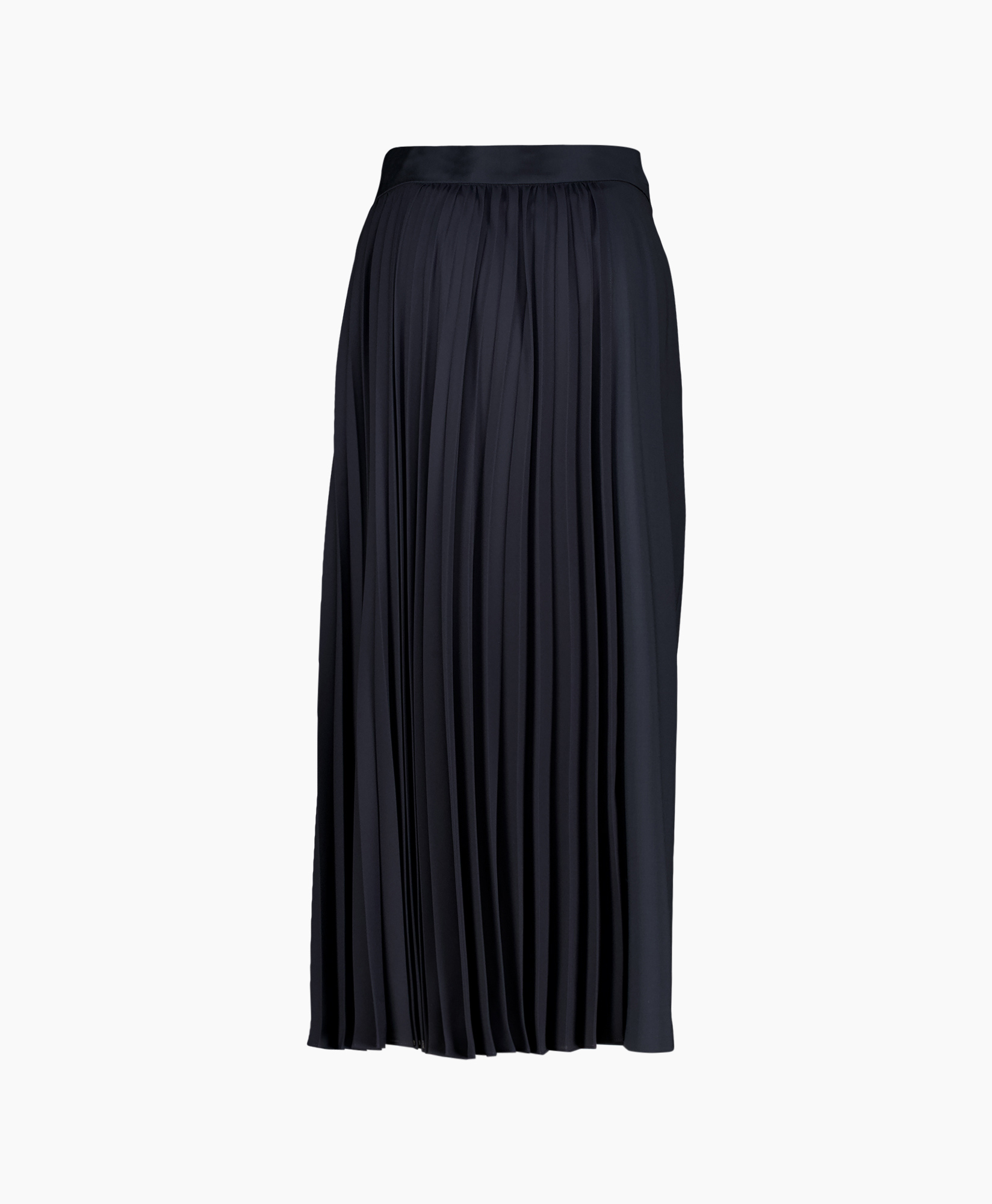 rok, marineblauw, omslag, plissé, middellang