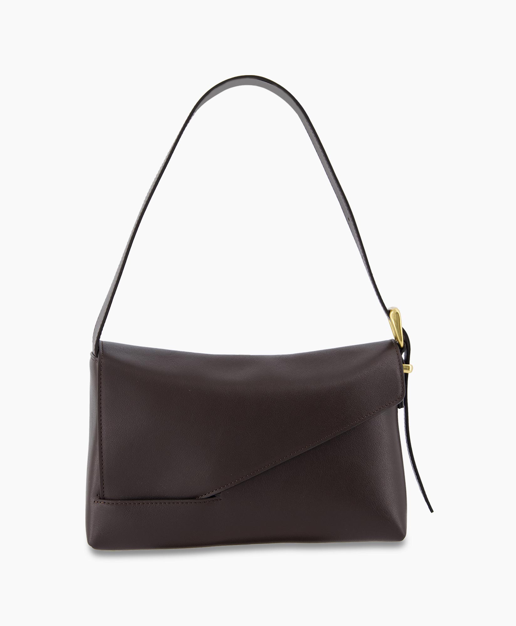 Schouder / Hand Tas Oscar Baguette Donker Bruin