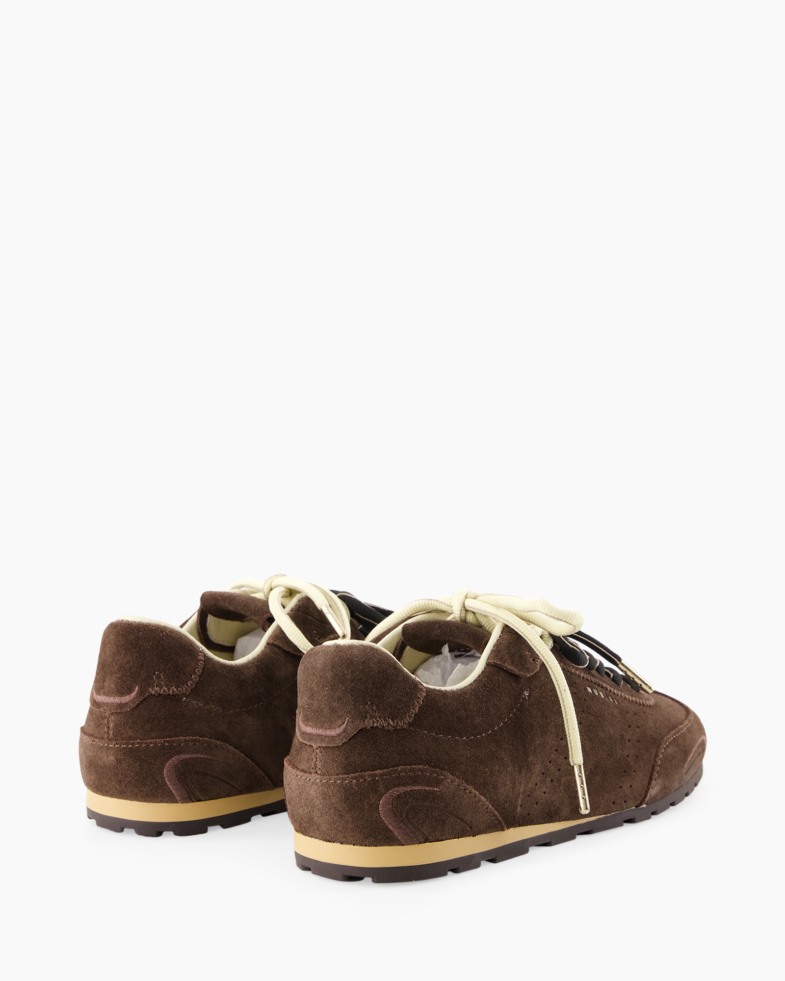 bruin, suède, schoenen, sneakers, veters
