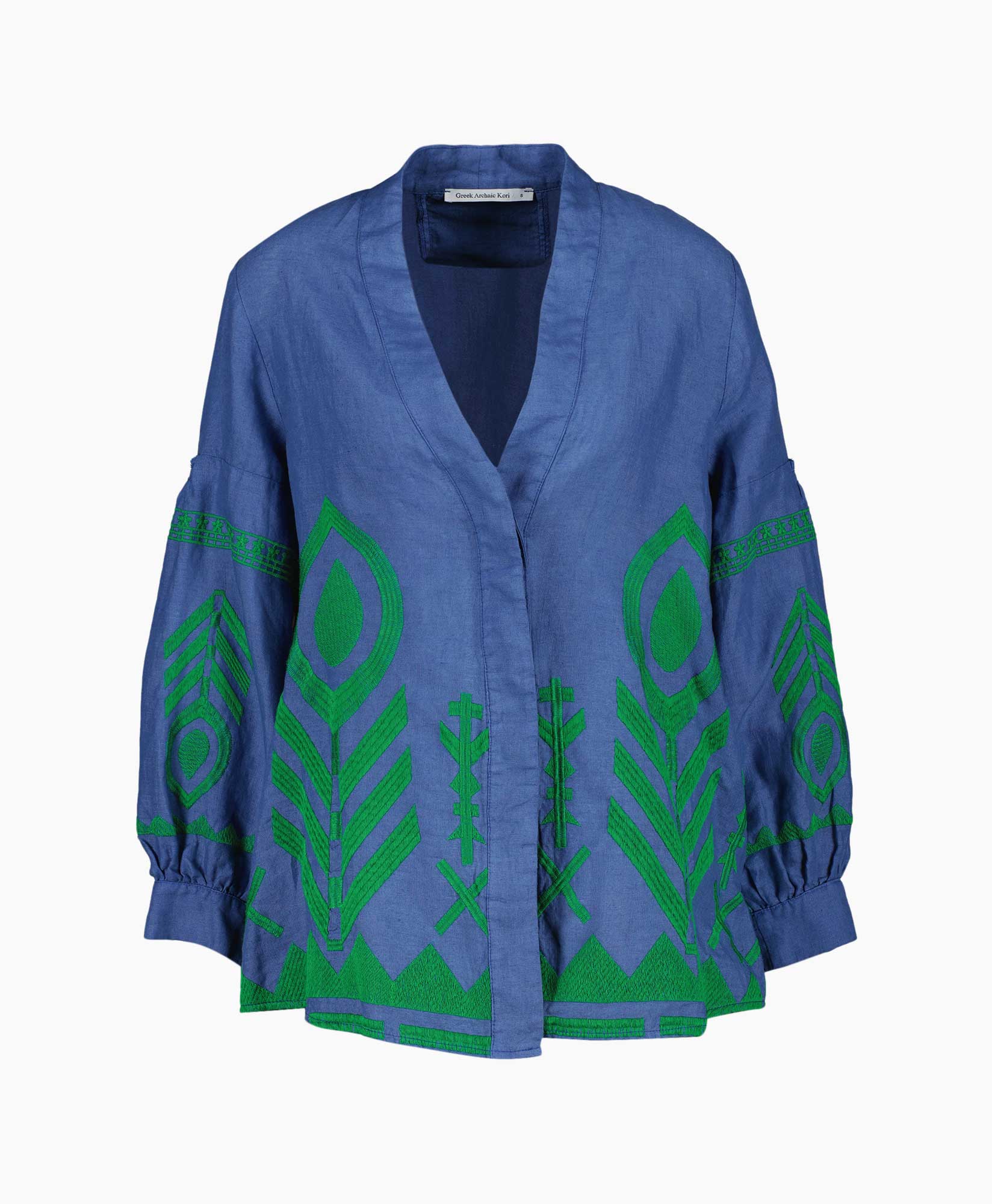 Greek Archaic Kori Blouse 250059 Blauw dessin